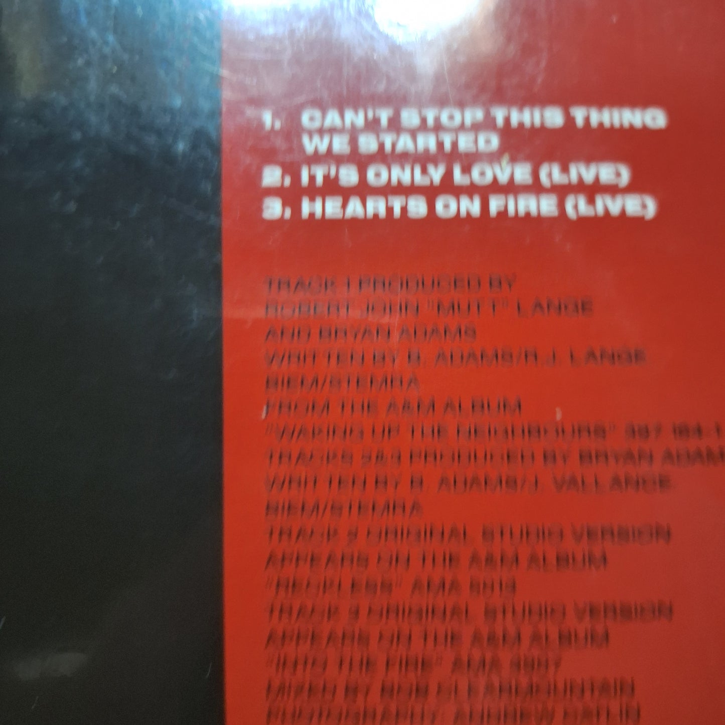 Bryan Adams Cant Stop This Thing We Started Maxi De Epoca VG+