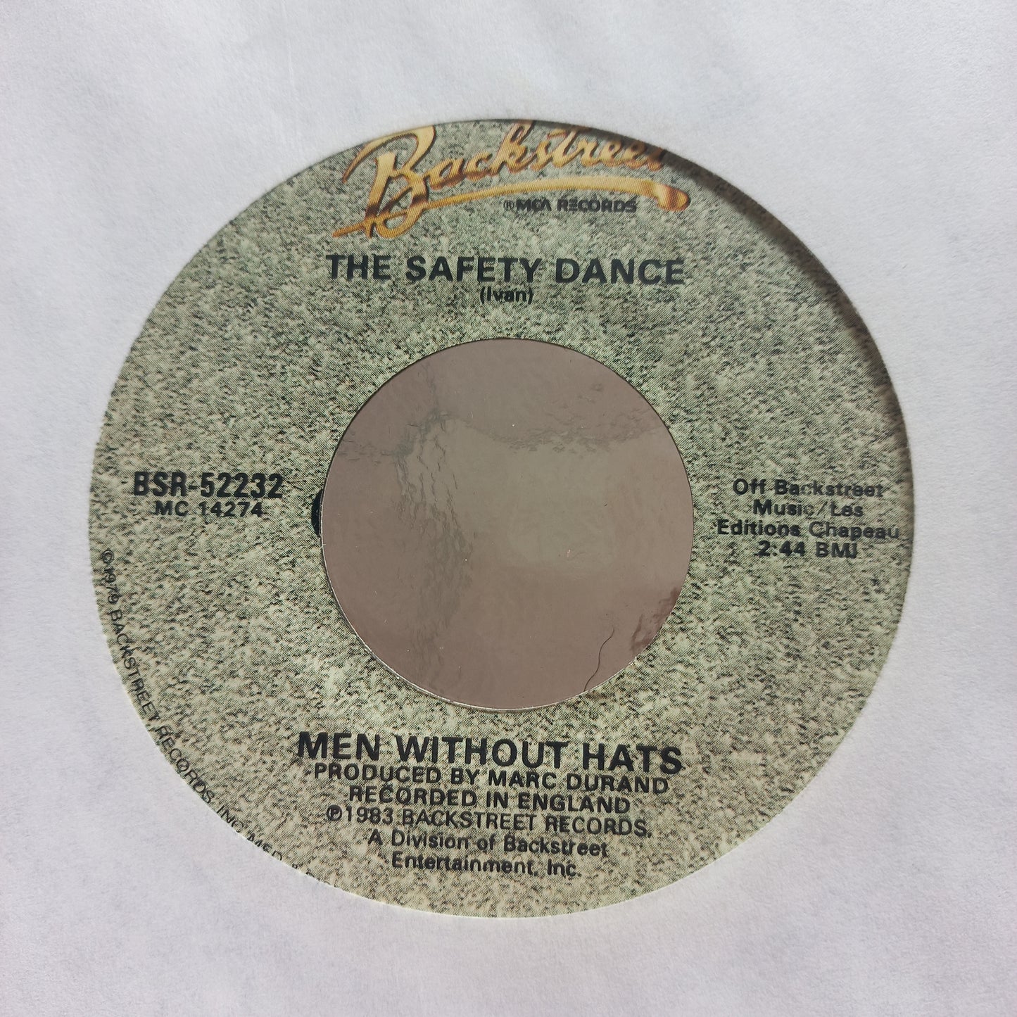 Men Without Hats The Safety Dance Simple 7" 2da. Mano Usado Muy Bien + VG+