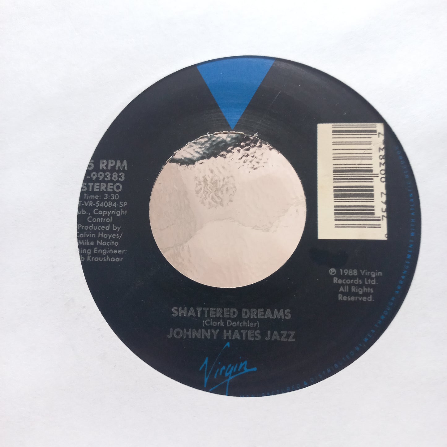 Johnny Hates Jazz Shatered Dreams Simple 7" 2da. Mano Usado Muy Bien + VG+