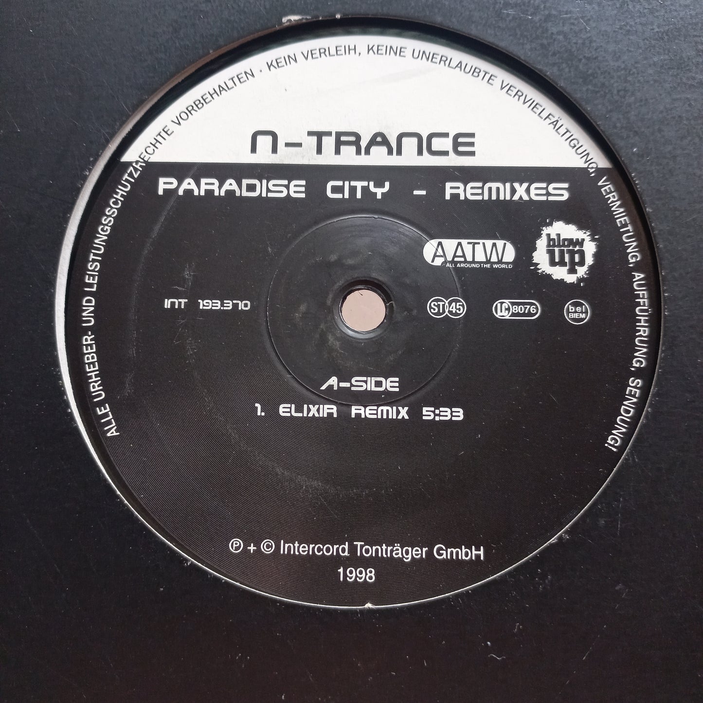 N Trance Paradise City Remixes Maxi De Epoca VG+