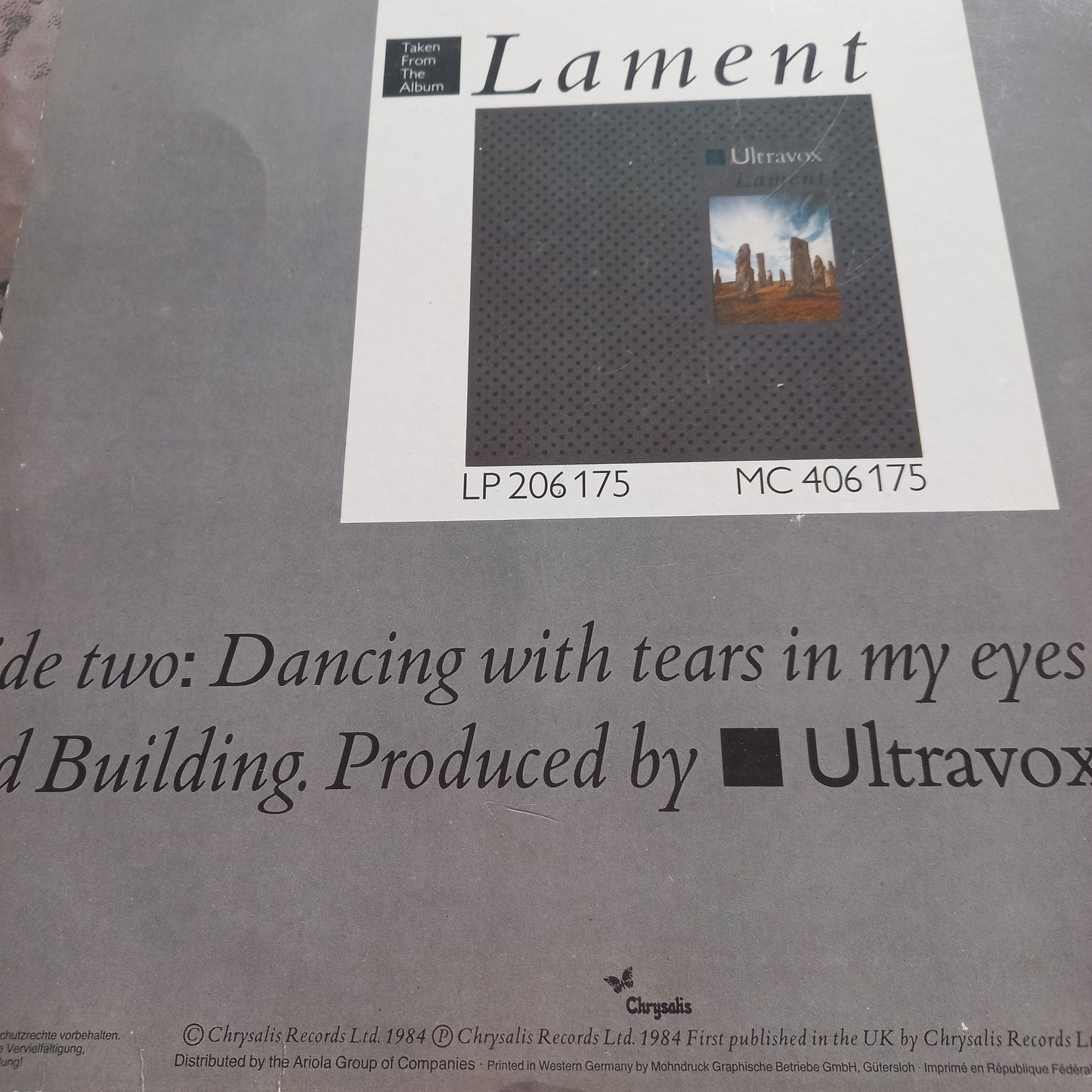 Ultravox What is Love Maxi De Epoca VG+