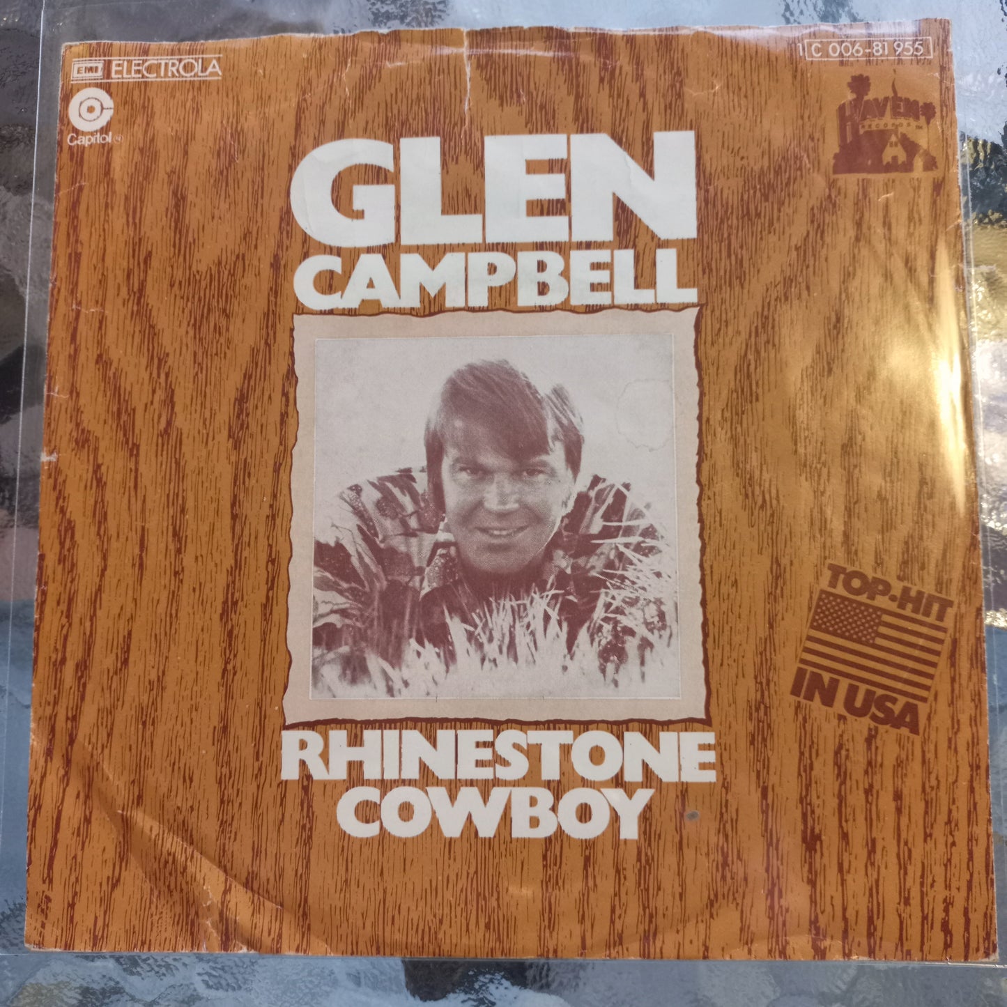 Glen Campbell Rhinestone Cowboy Simple 7" 2da. Mano VG +