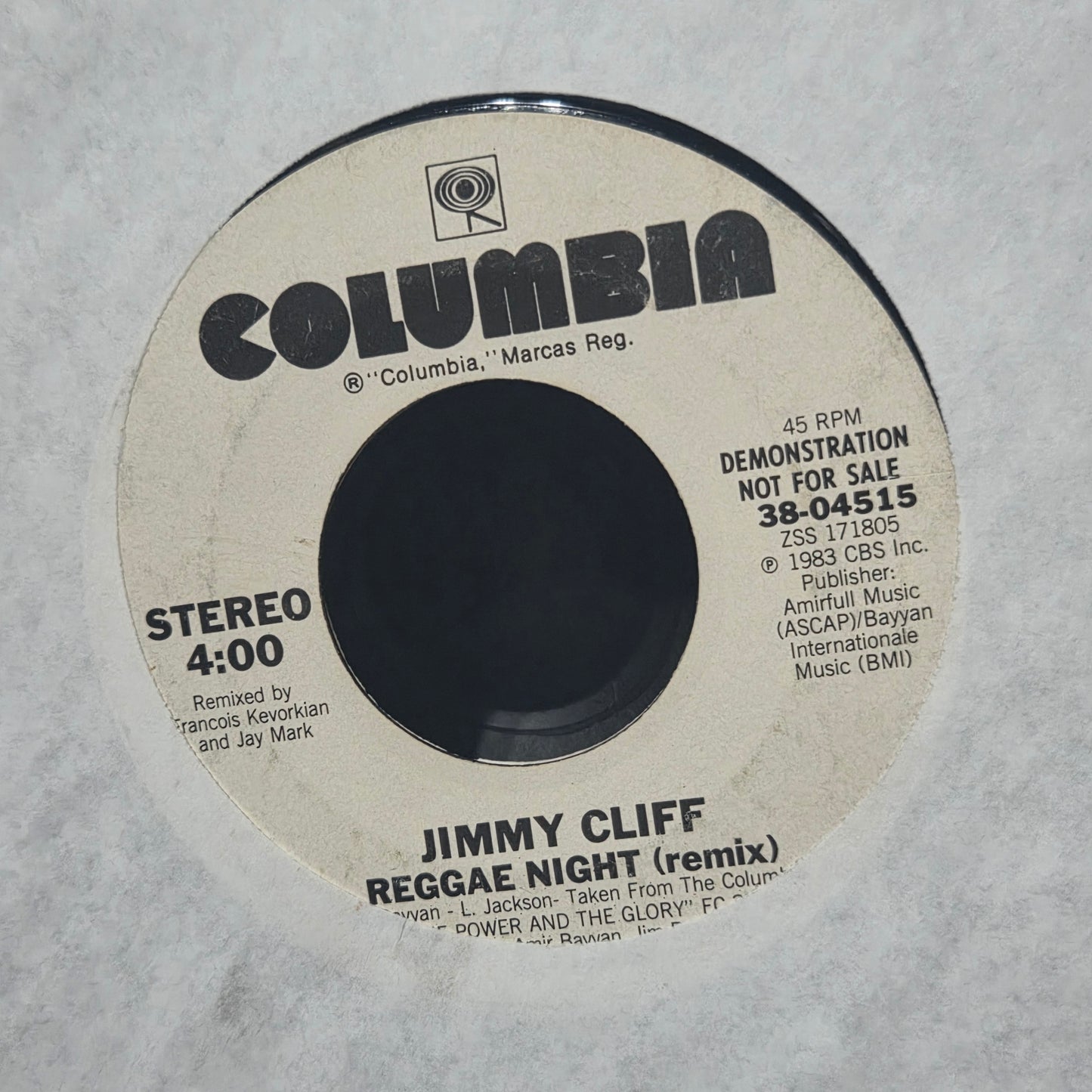 Jimmy Cliff Reggae Night Simple 7" 2da. Mano VG+