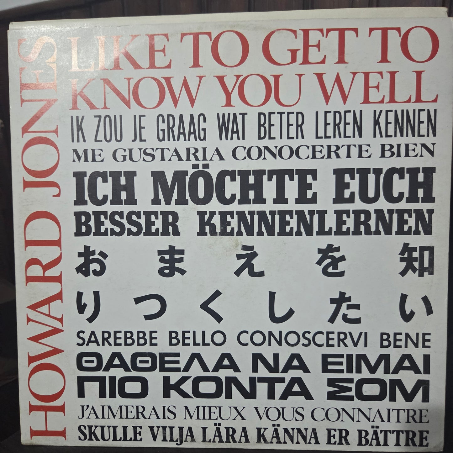 Howard Jones Like to get to Know You Well Maxi De Epoca VG+