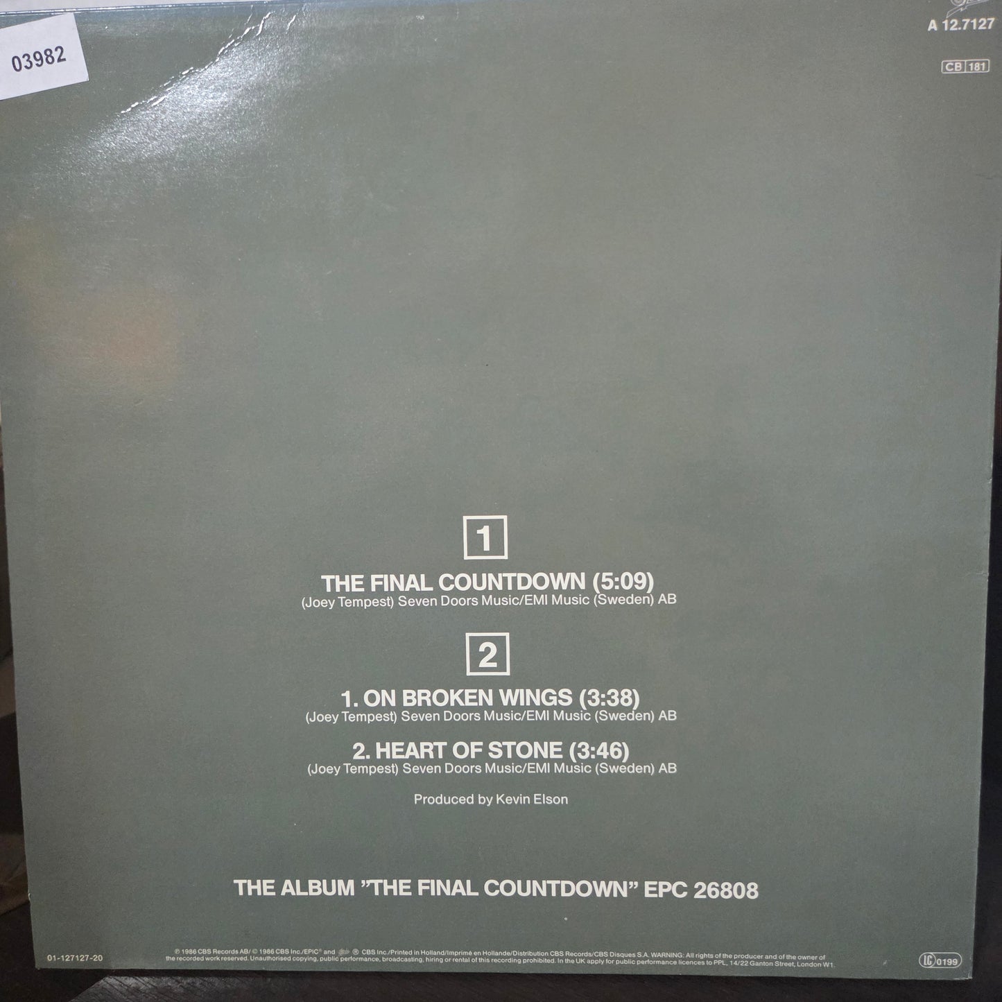 Europe The Final Countdown Maxi De Epoca VG+