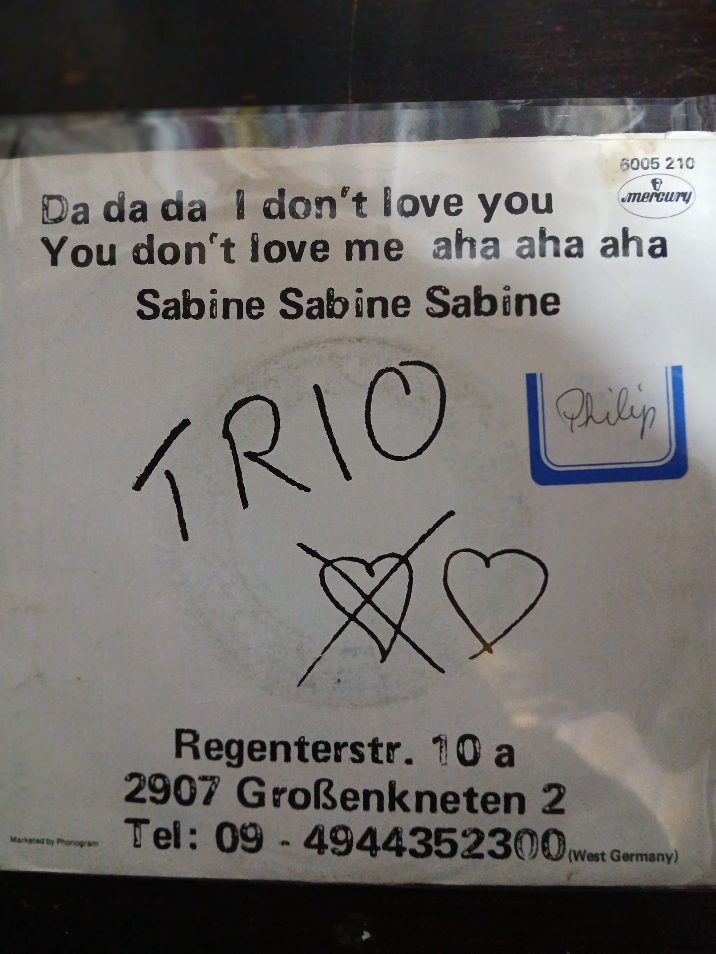 Trio DA Da Da Simple 7" 2da. Mano VG+