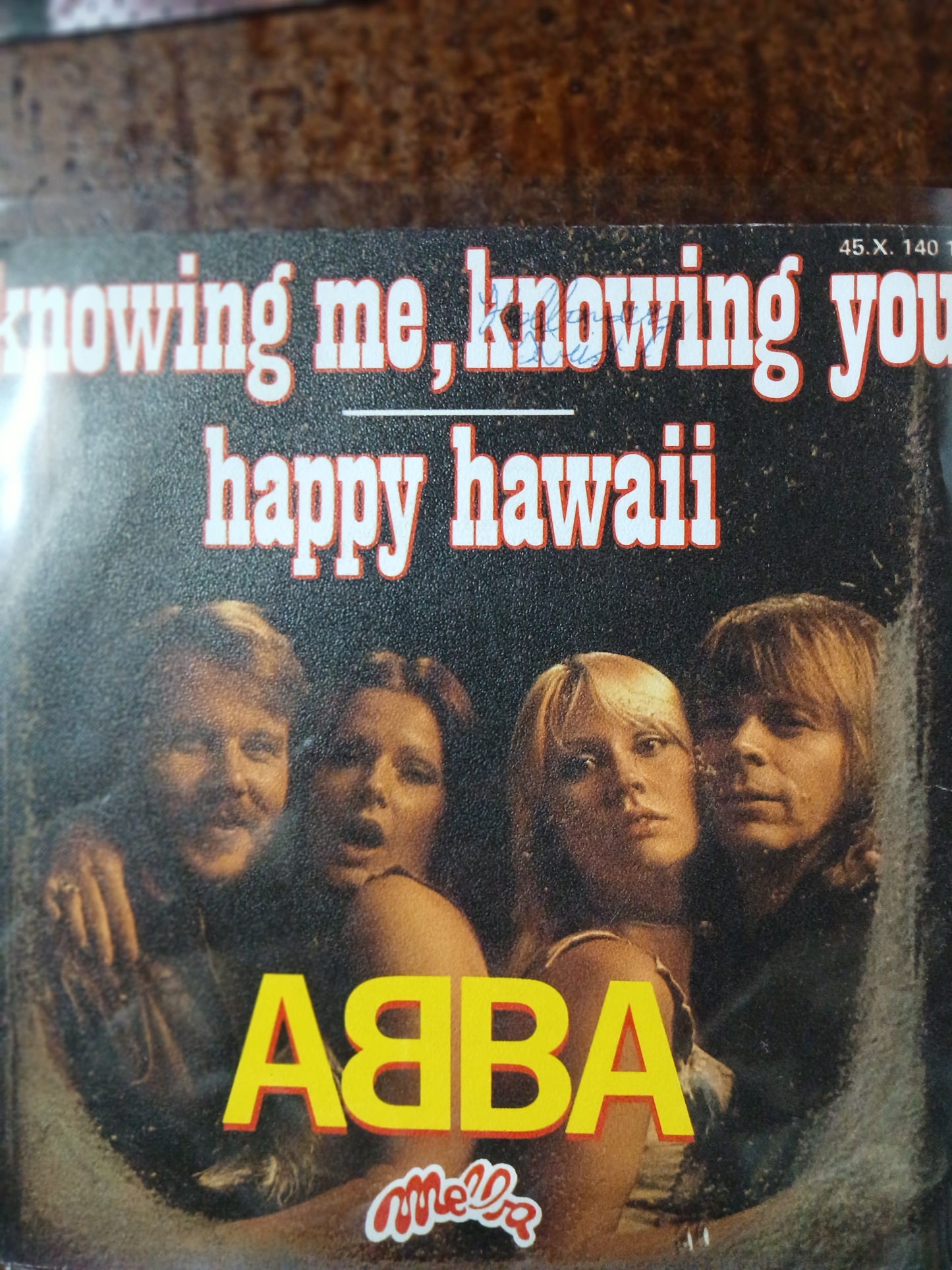Abba Knowing Me Knowing You Simple 7" 2da. Mano VG+