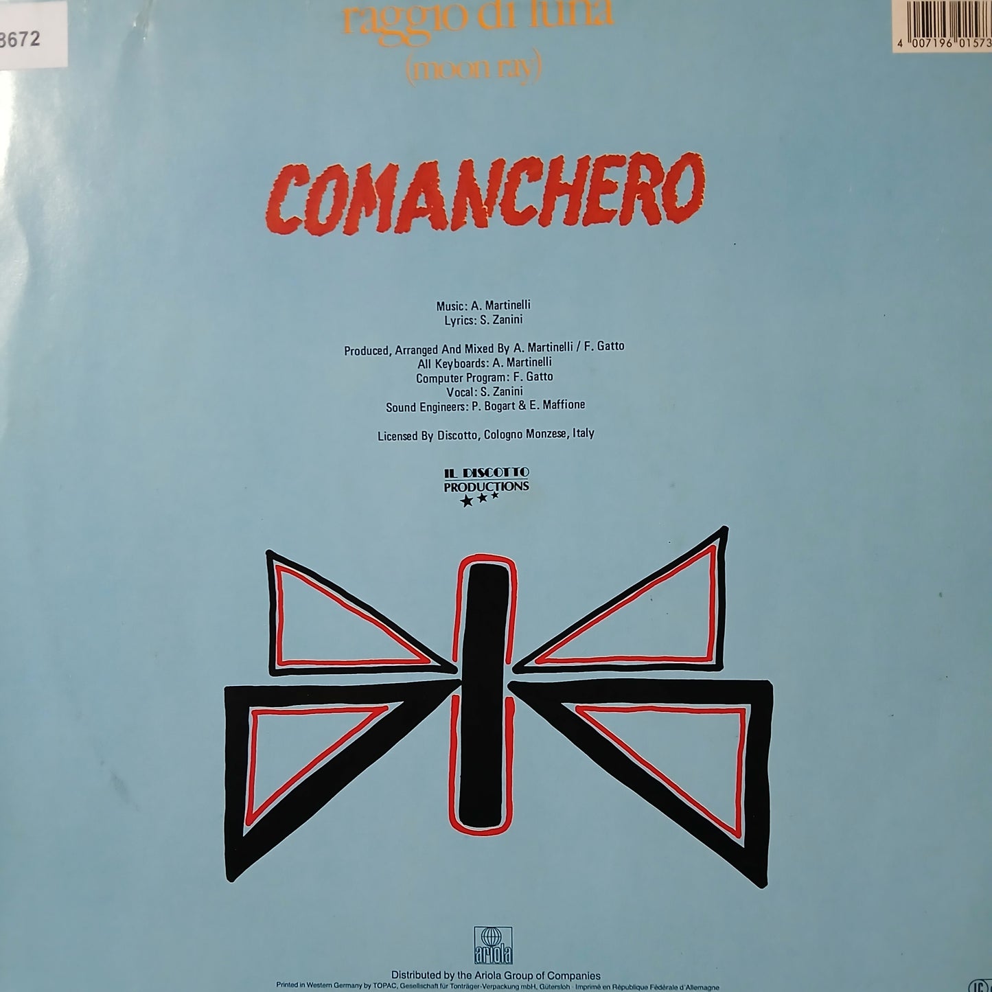 Raggio di Luna Comanchero Maxi De Epoca VG+