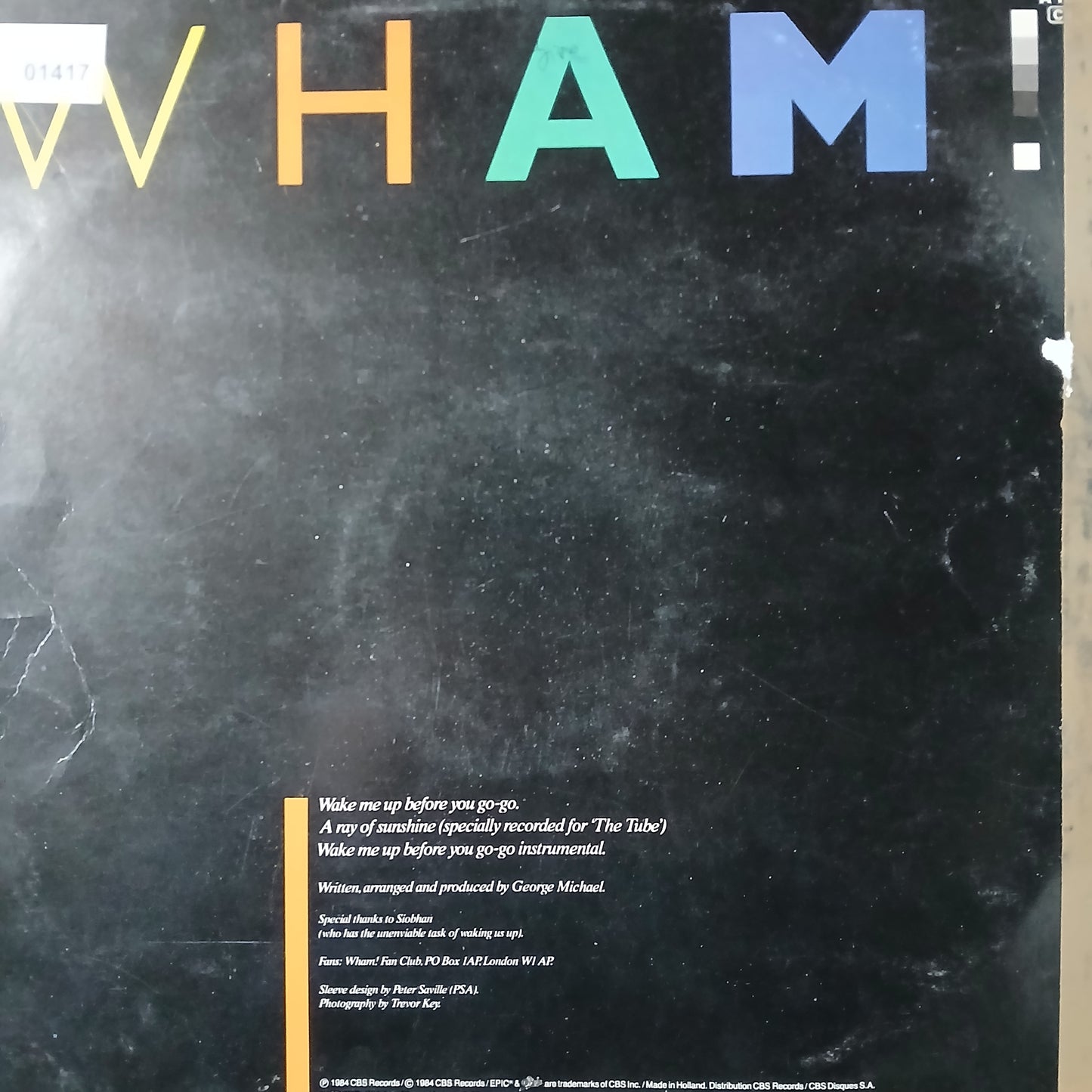Wham Wake me up Before you Go Go Maxi De Epoca VG+