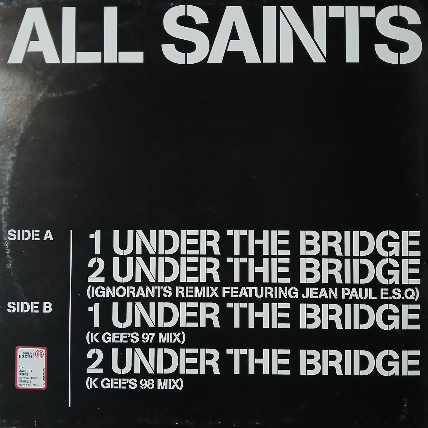 All Saints Lady Marmalade / Under the Bridge Maxi De Epoca VG+