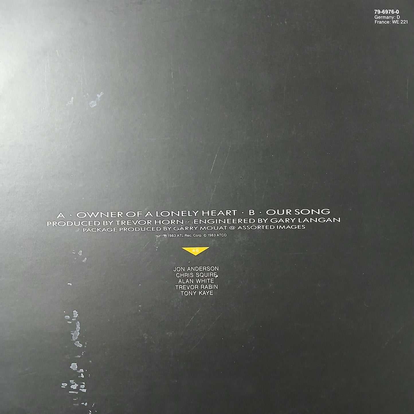 Yes Owner of a Lonely Heart Maxi De Epoca VG+