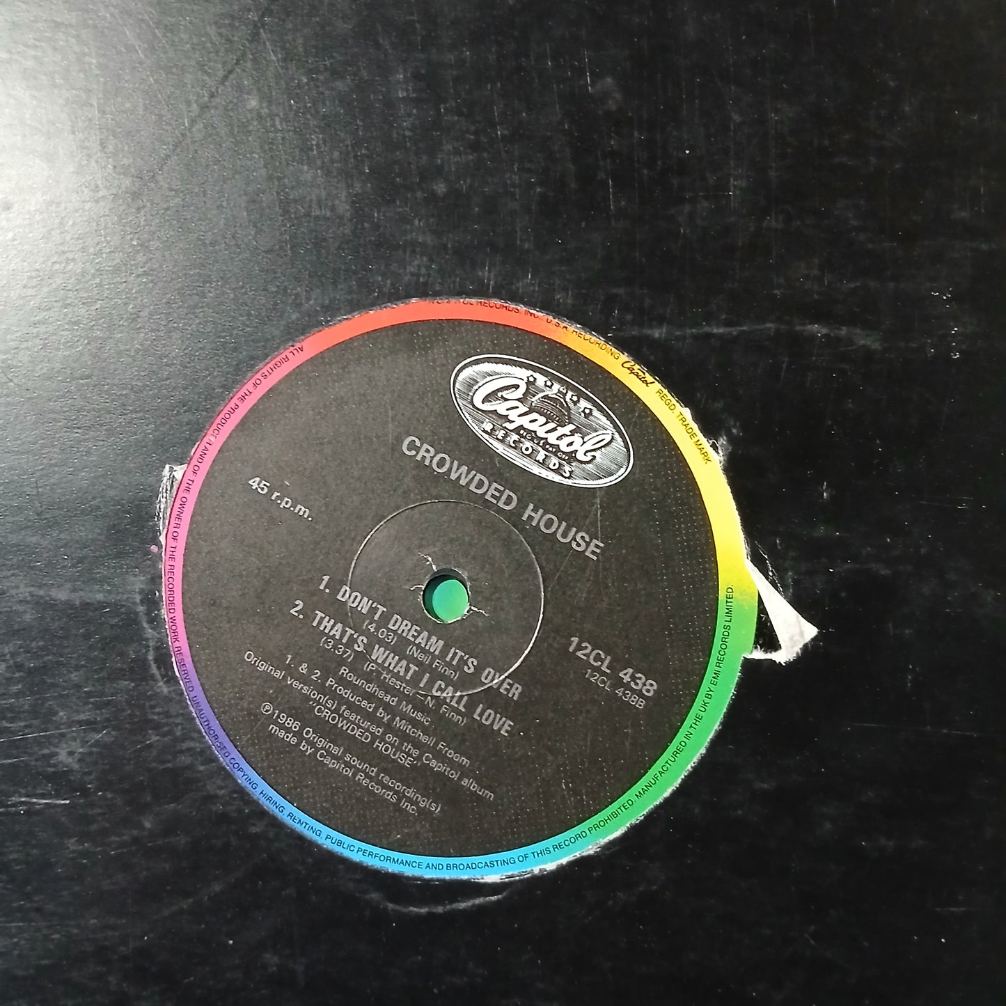 Crowded House Dont Dream Its Over Maxi De Epoca VG+