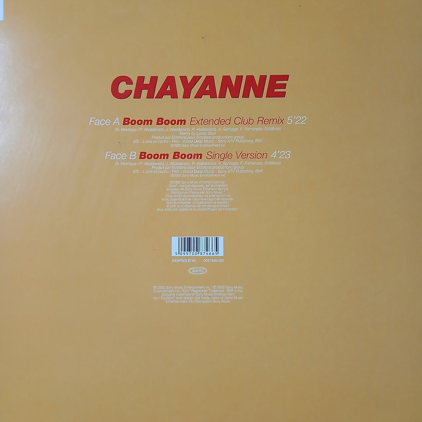 Chayanne Boom Boom Maxi De Epoca VG+