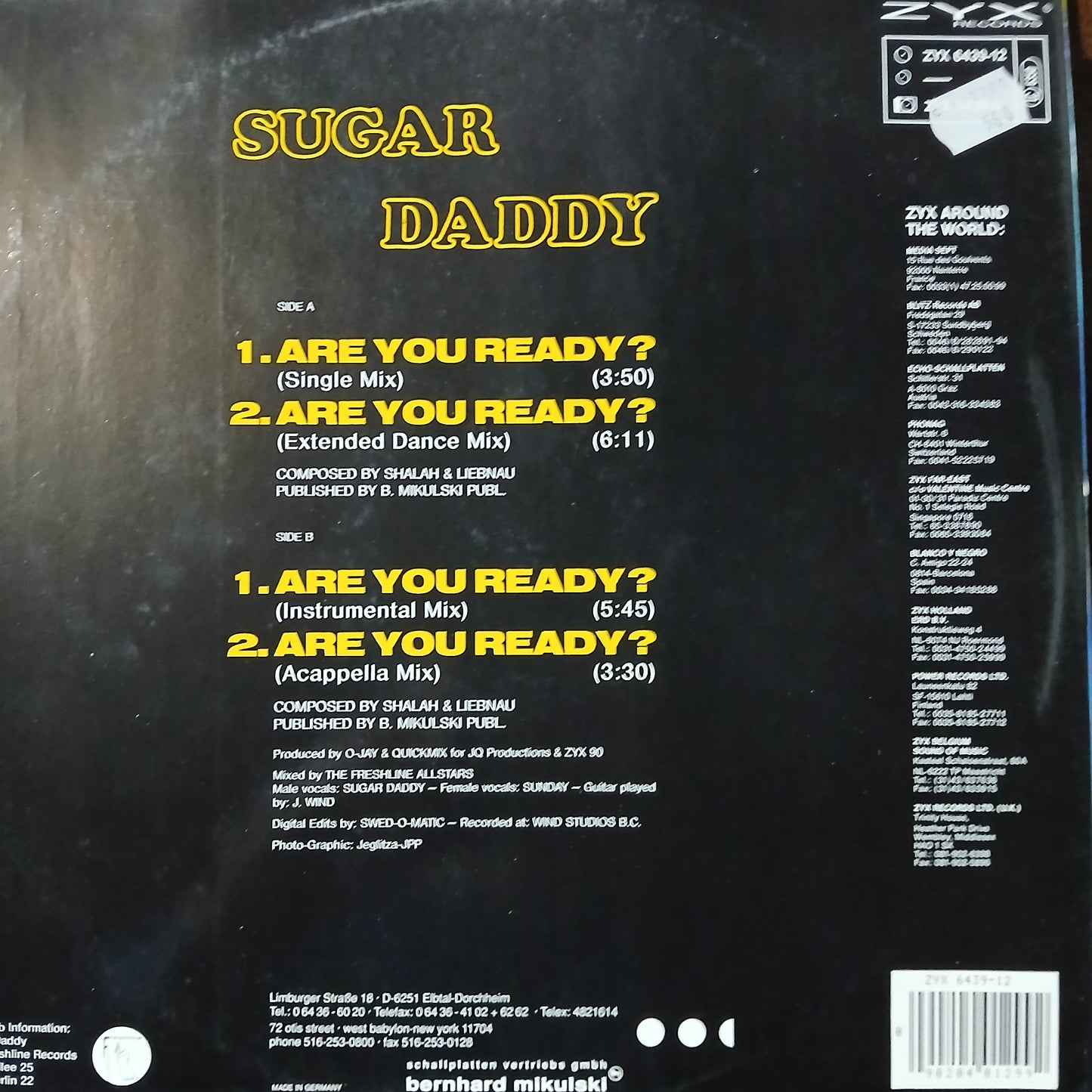 Sugar Daddy Are You Ready Maxi De Epoca VG+