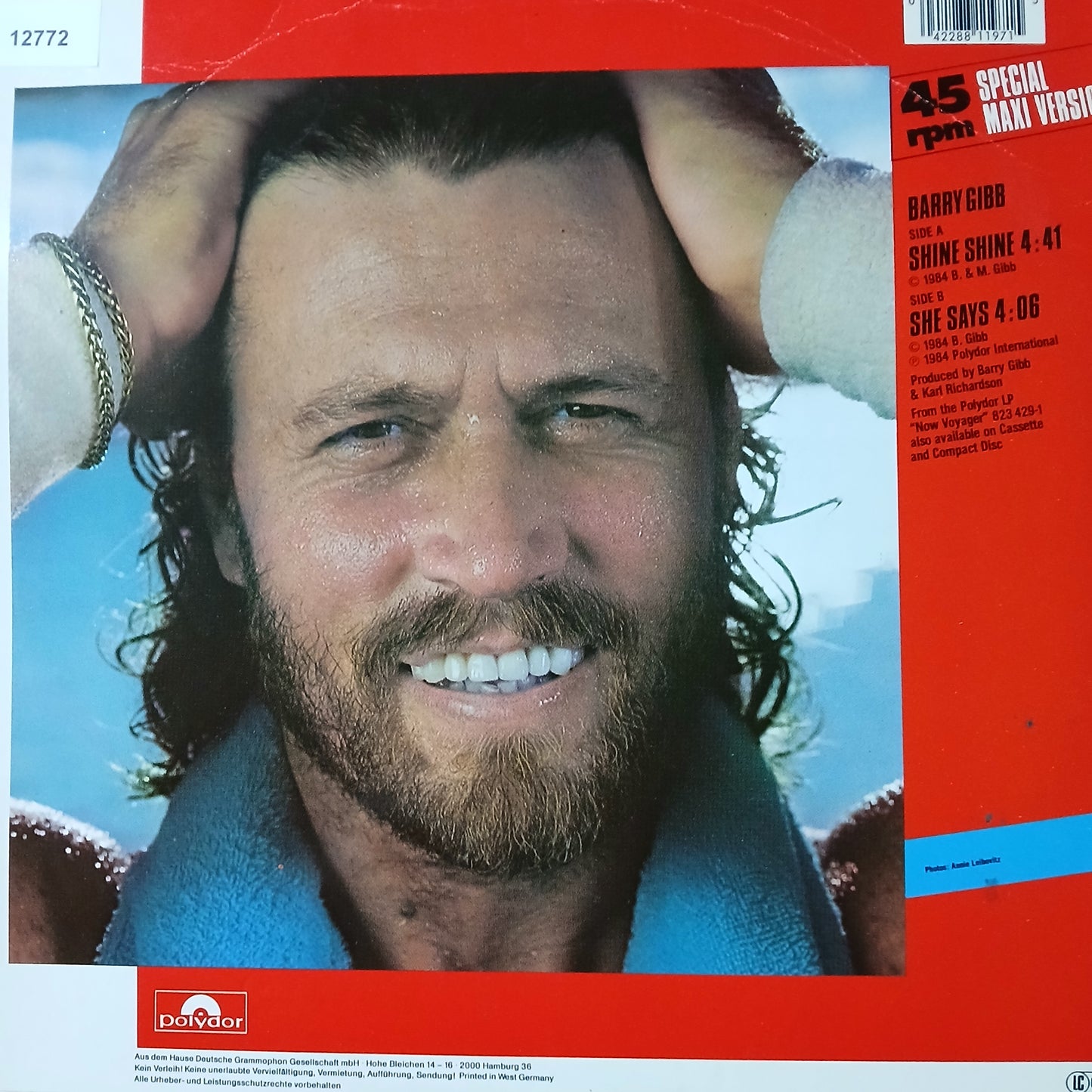 Barry Gibb Shine Shine Maxi De Epoca VG+