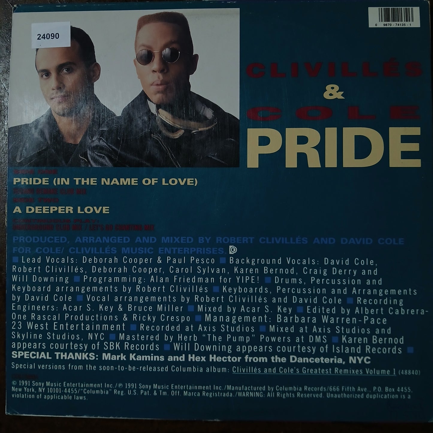 Civiles and Cole Pride a Deeper Love It Maxi De Epoca VG+