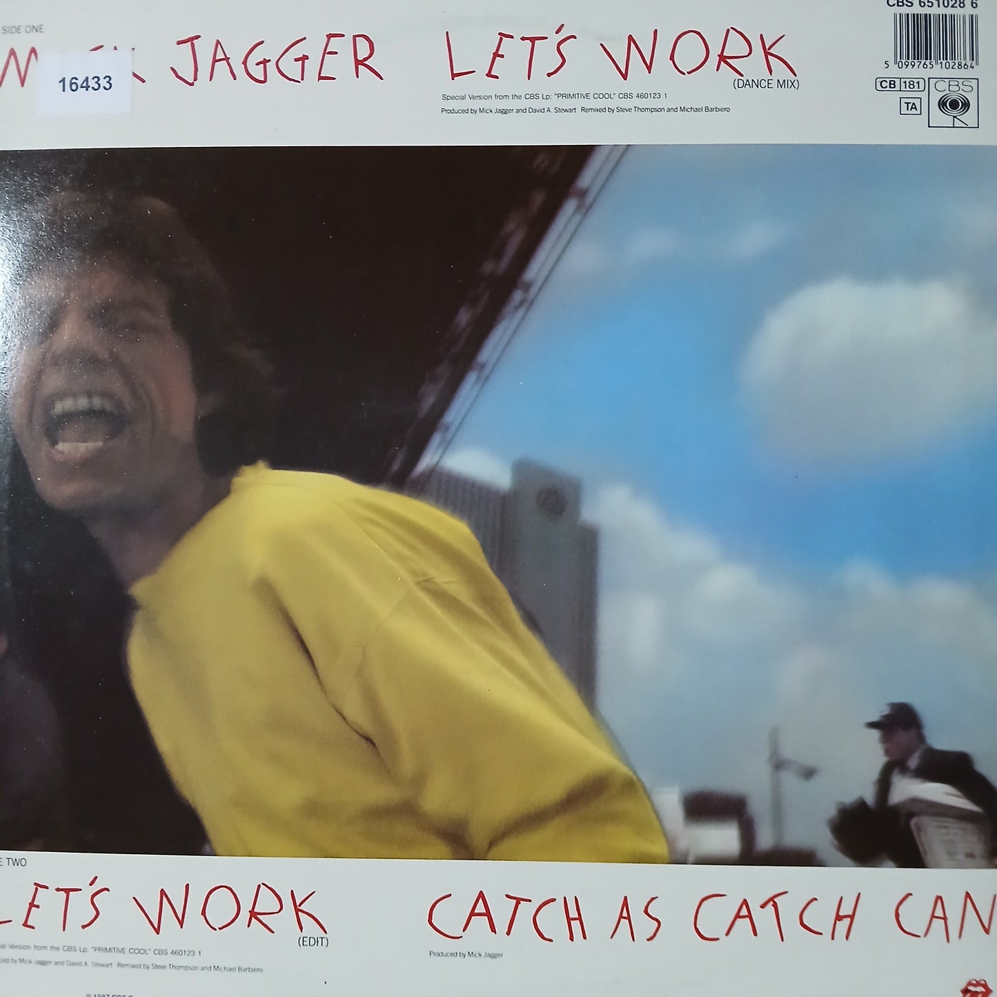 Mick Jagger Lets Work Maxi De Epoca VG+
