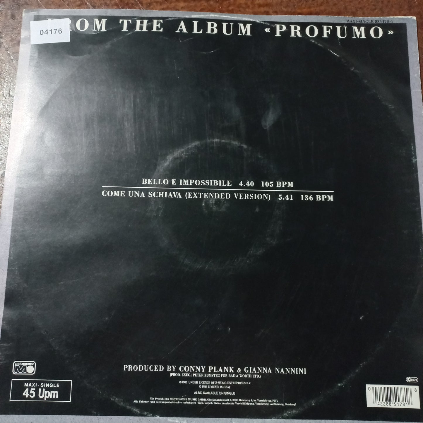 Gianna Nannini Bello e Imposible Maxi De Epoca VG+