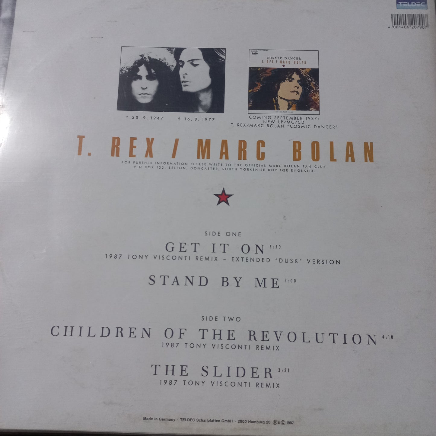 T. Rex Get It On Maxi De Epoca VG+
