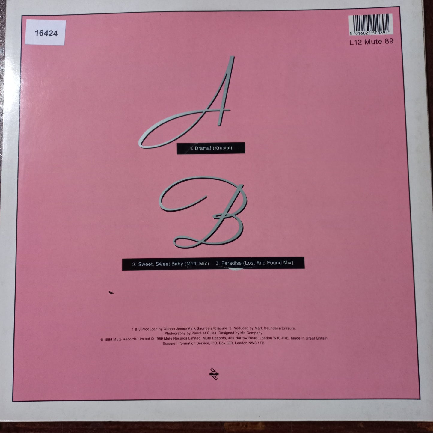 Erasure Drama Maxi De Epoca VG+