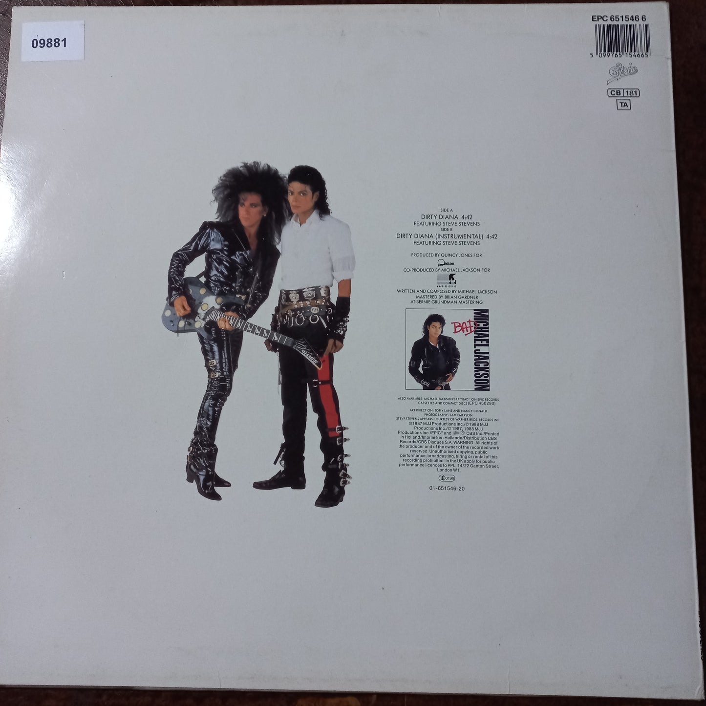 Michael Jackso Dirty Diana Maxi De Epoca VG+