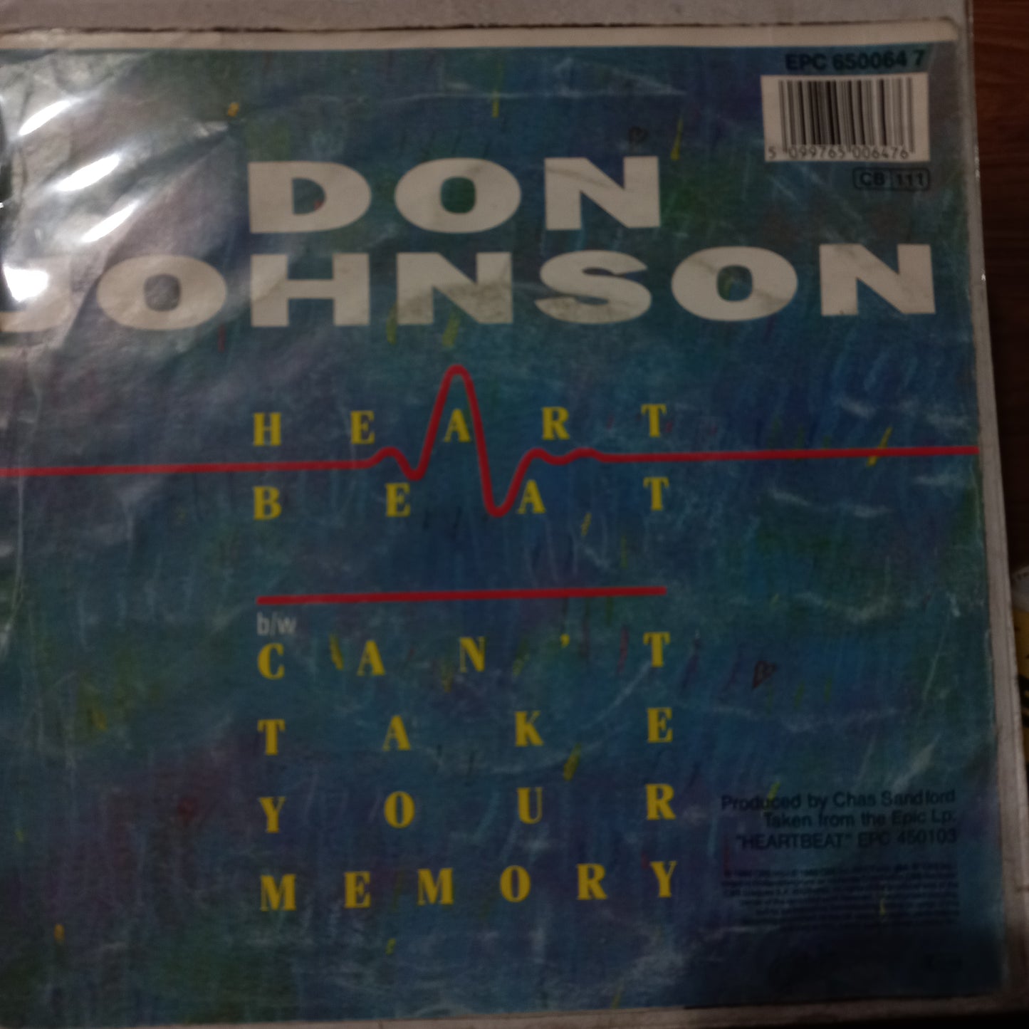 Don Johnson Heartbeat Simple 7" Vg+ De Epoca