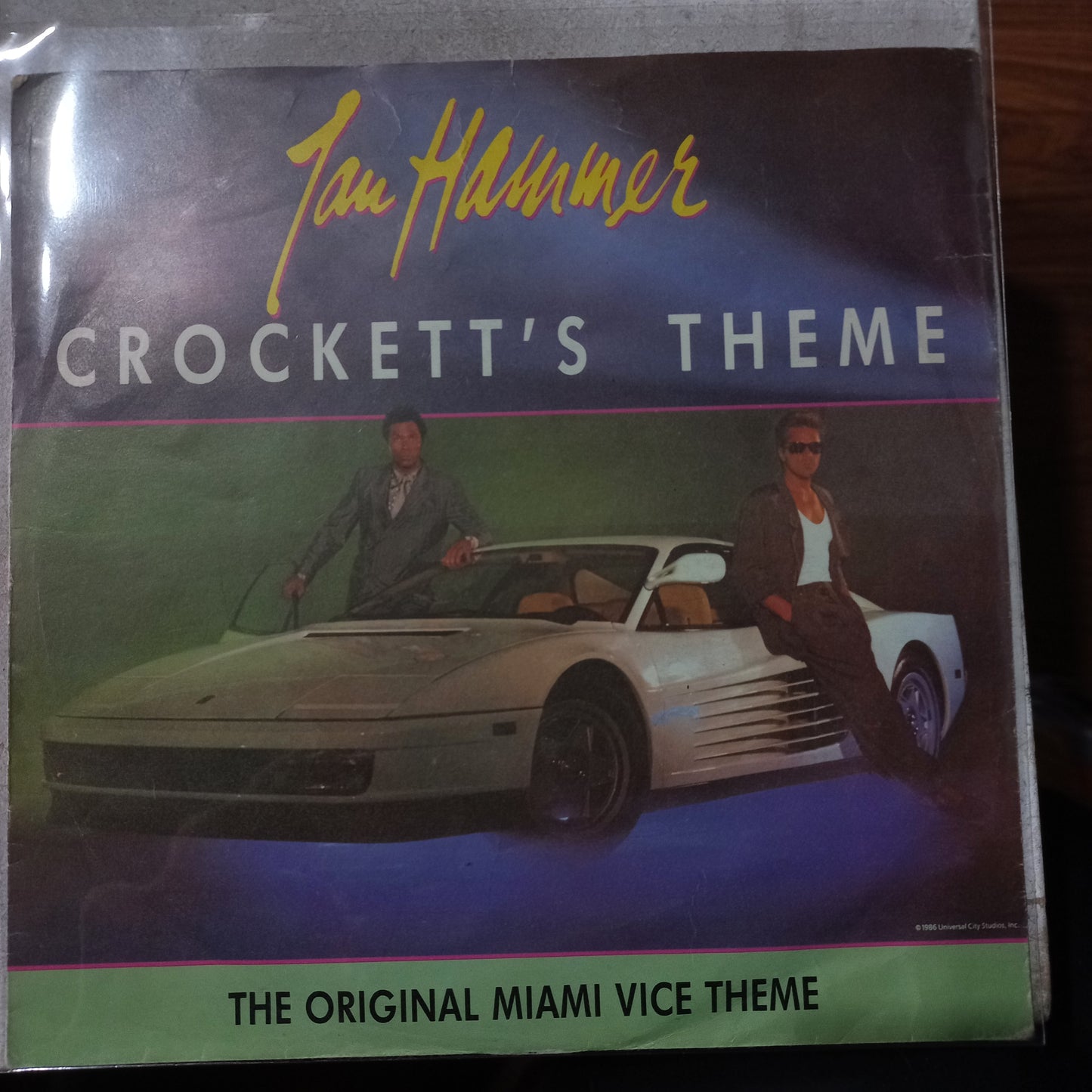Jan Hammer Crocketts Theme Simple 7" Vg+ De Epoca