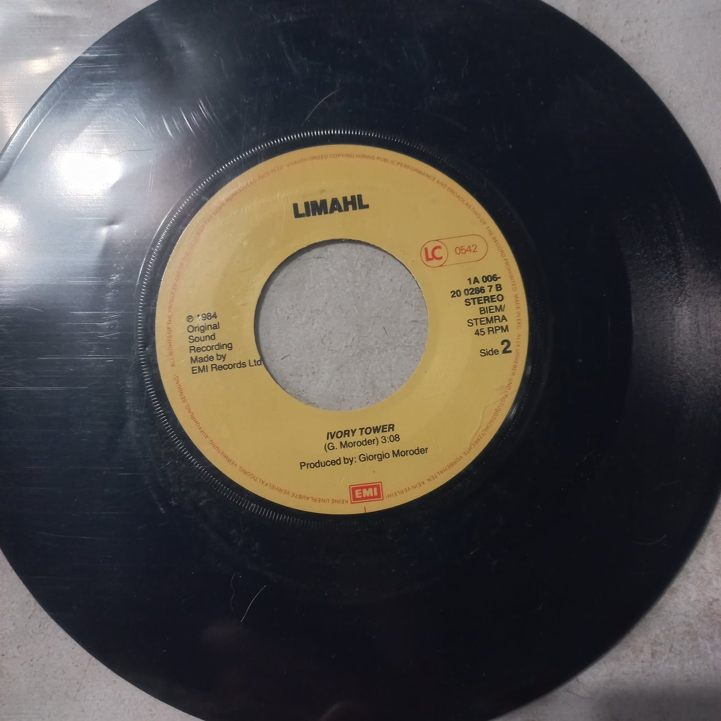 Limhal The Never Ending Story Simple 7" De Epoca VG+