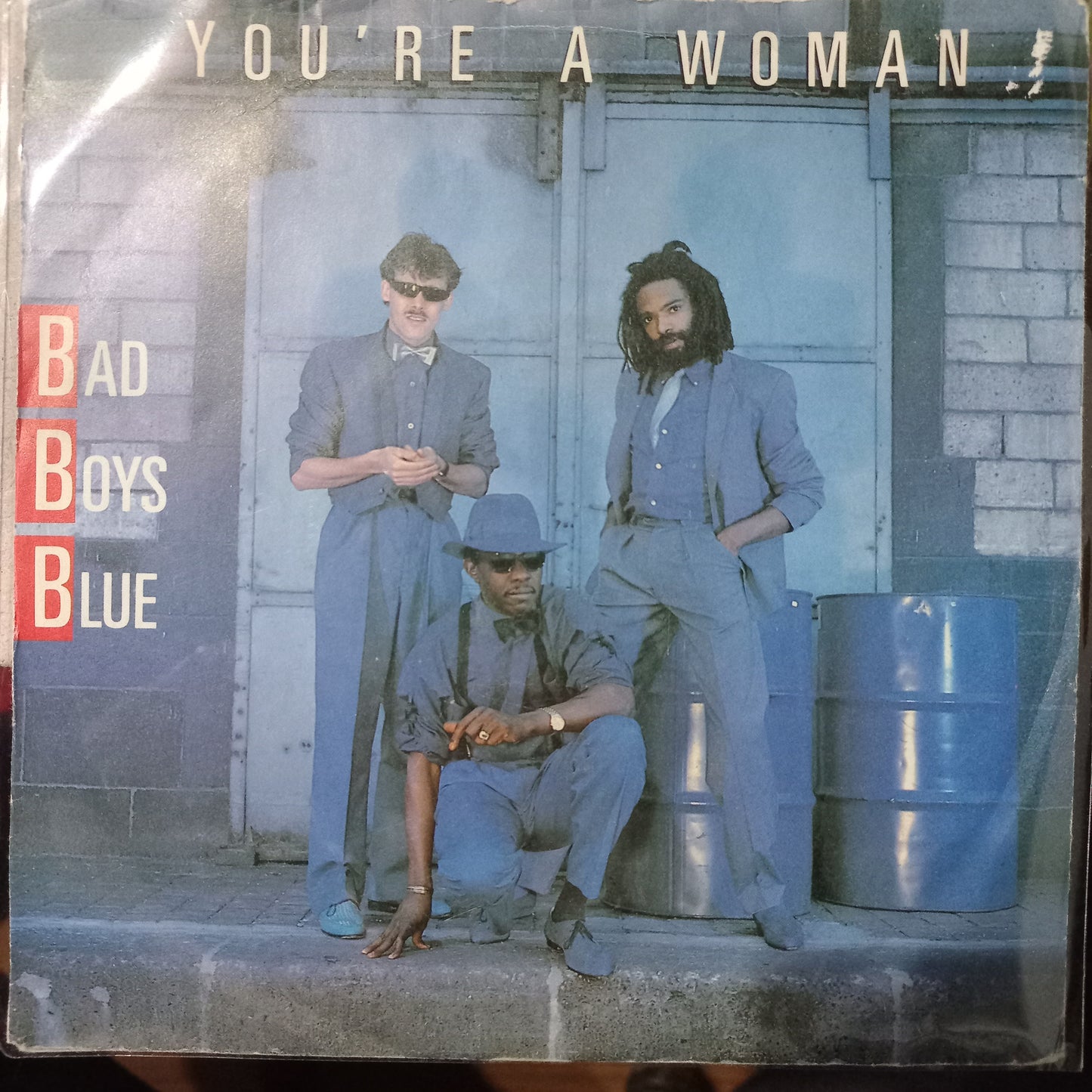 Bad Boys Blue You re a Woman Simple 7" 2da. Mano VG+