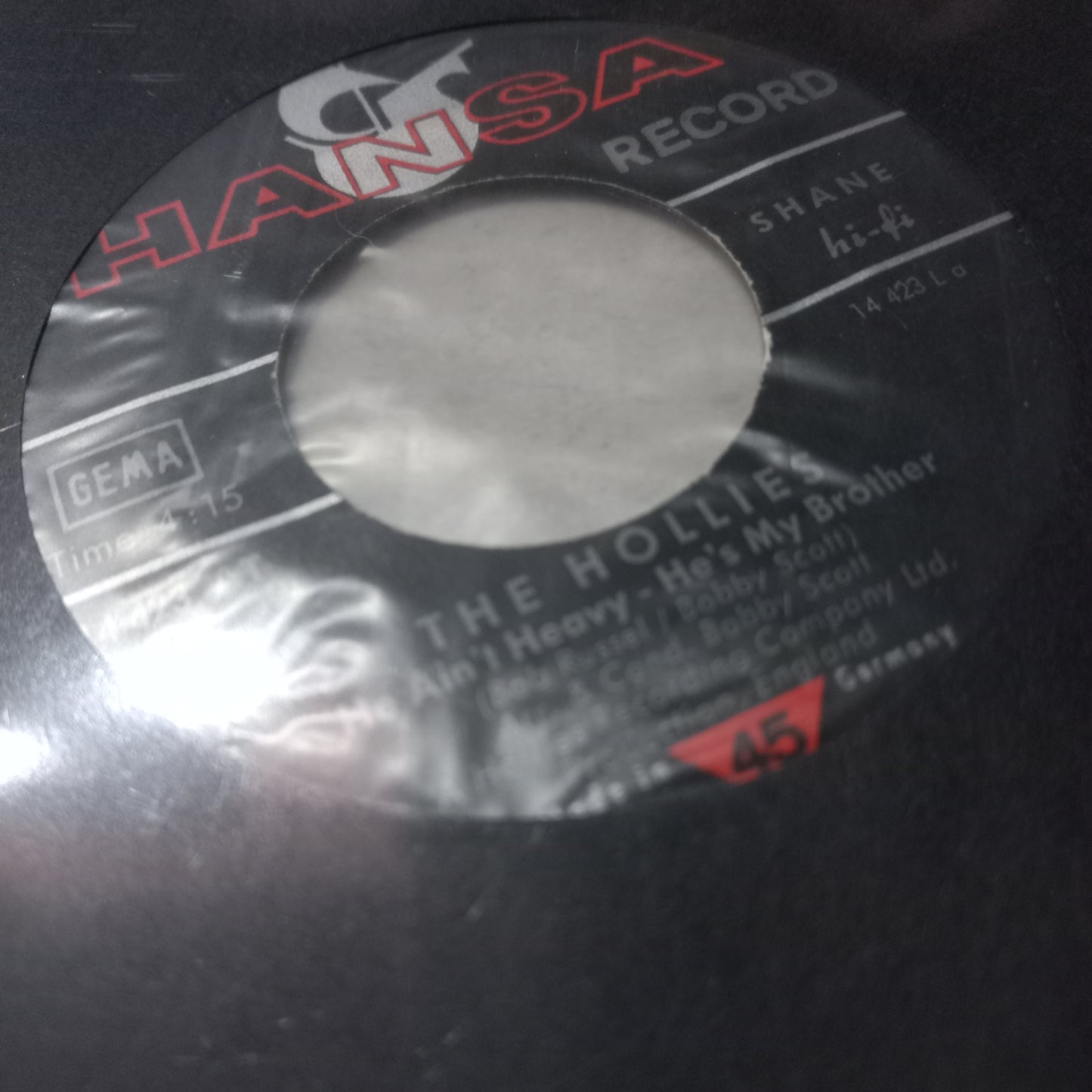 The Hollies He Aint Heavy Hes My Brother Simple 7" 2da. Mano VG+