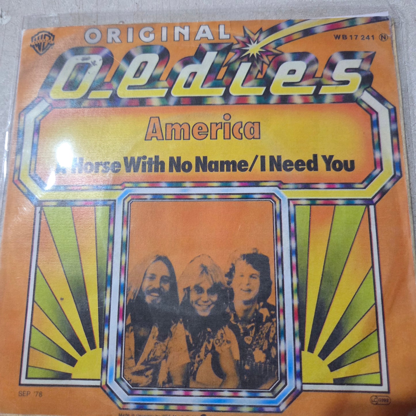 America a Horse With no Name Simple 7" 2da. Mano VG+