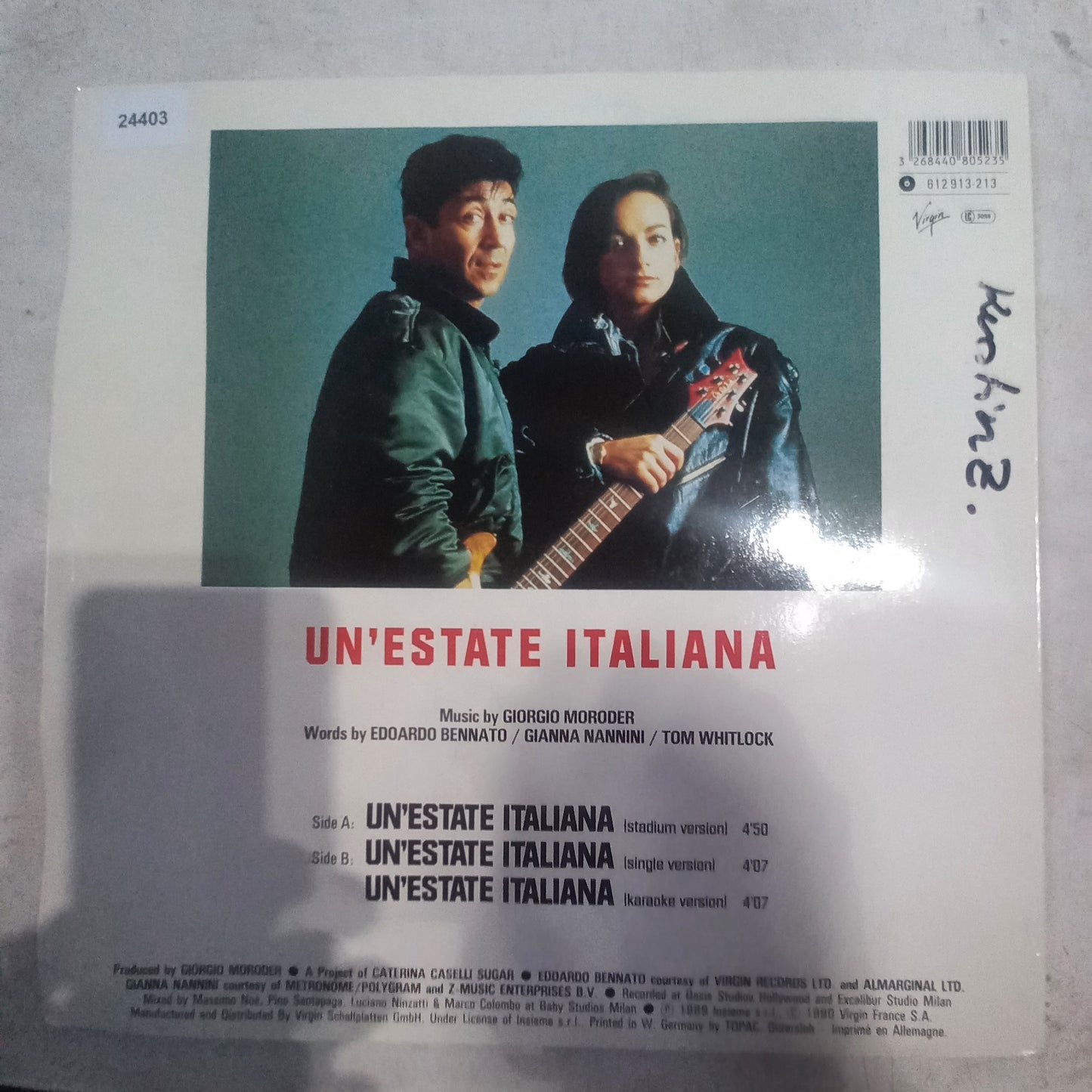 Edoardo Bennato Un Estate Italiana Maxi de Epoca VG+