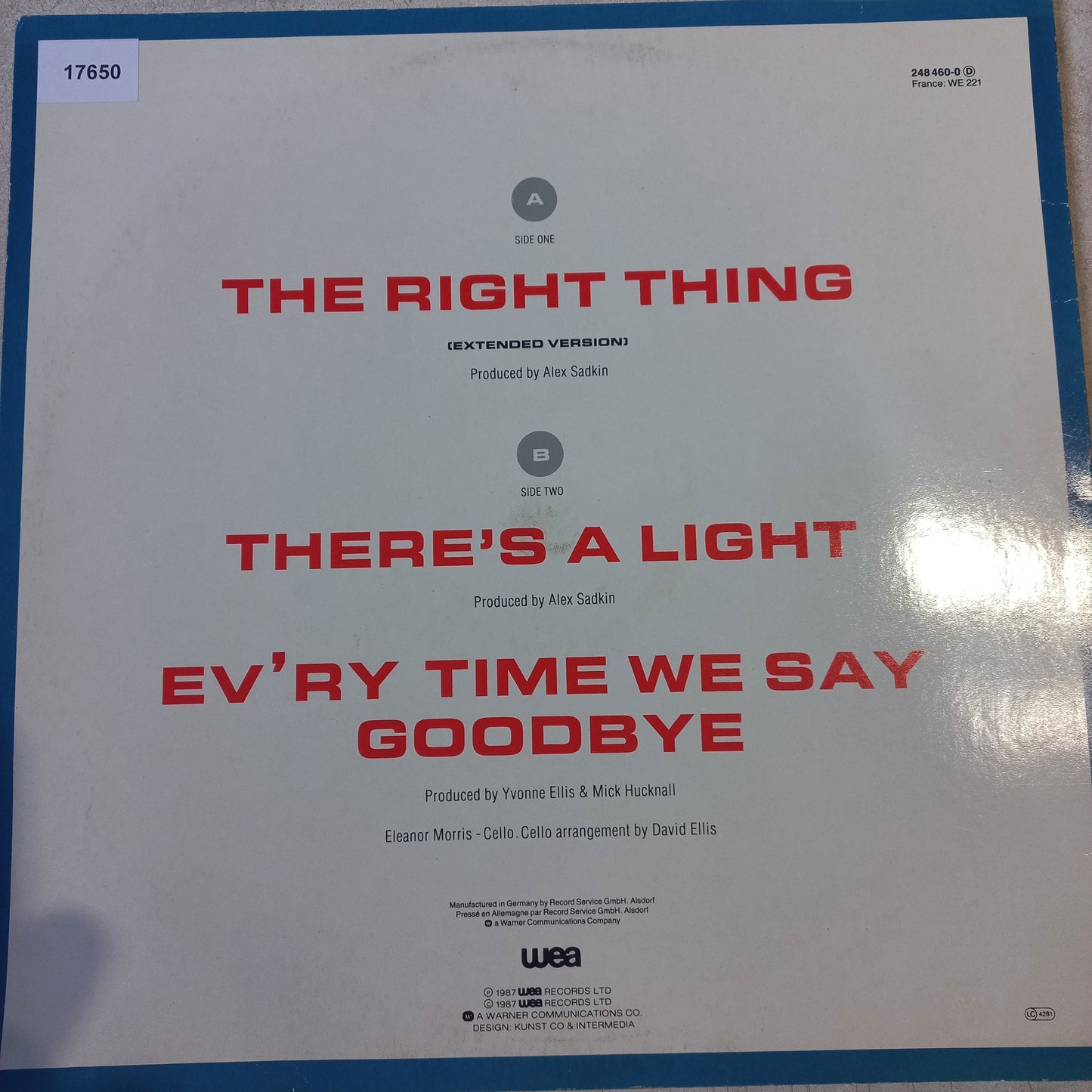 Simply Red The Right Thing Maxi VG+