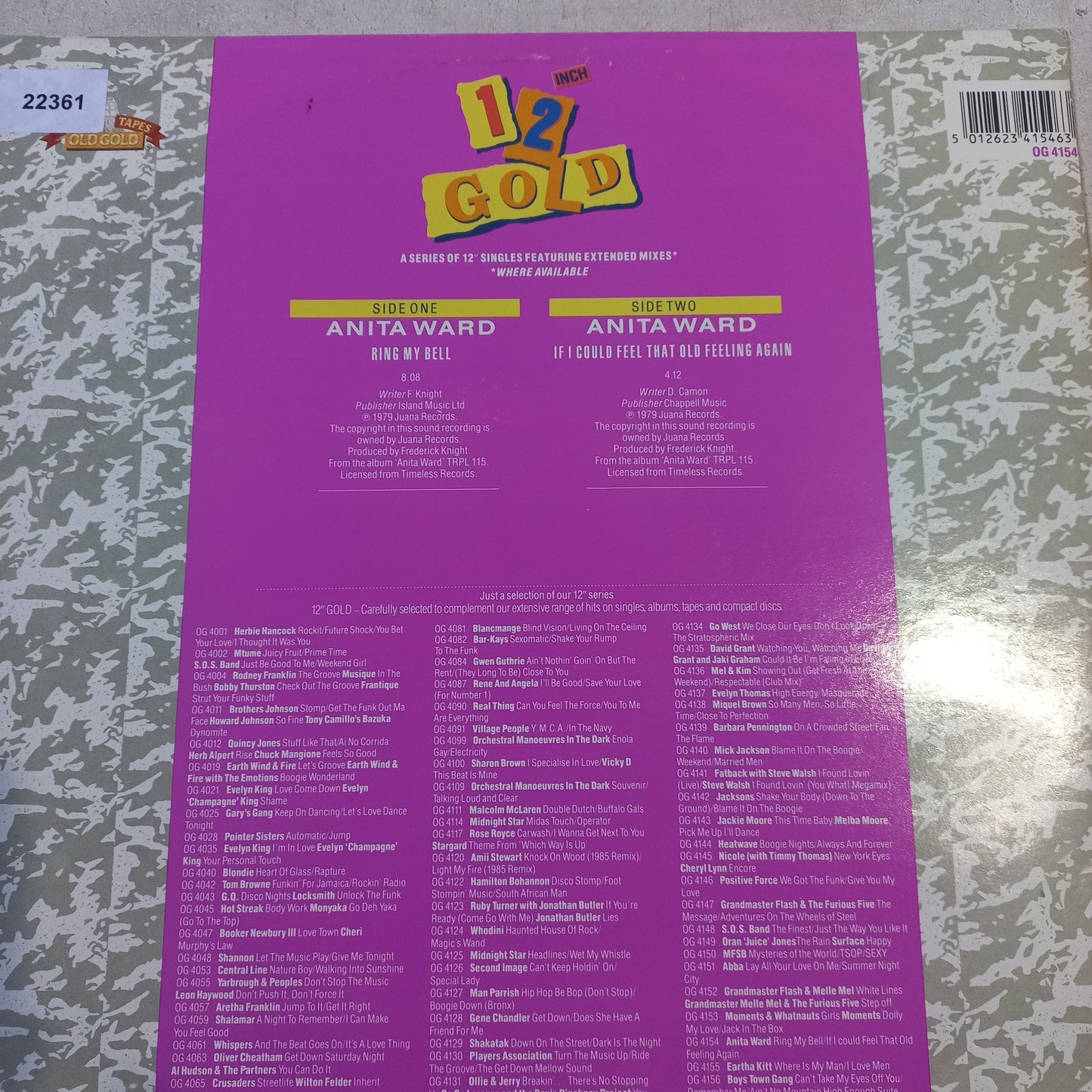 Anita Ward Ring my Bell Maxi VG+