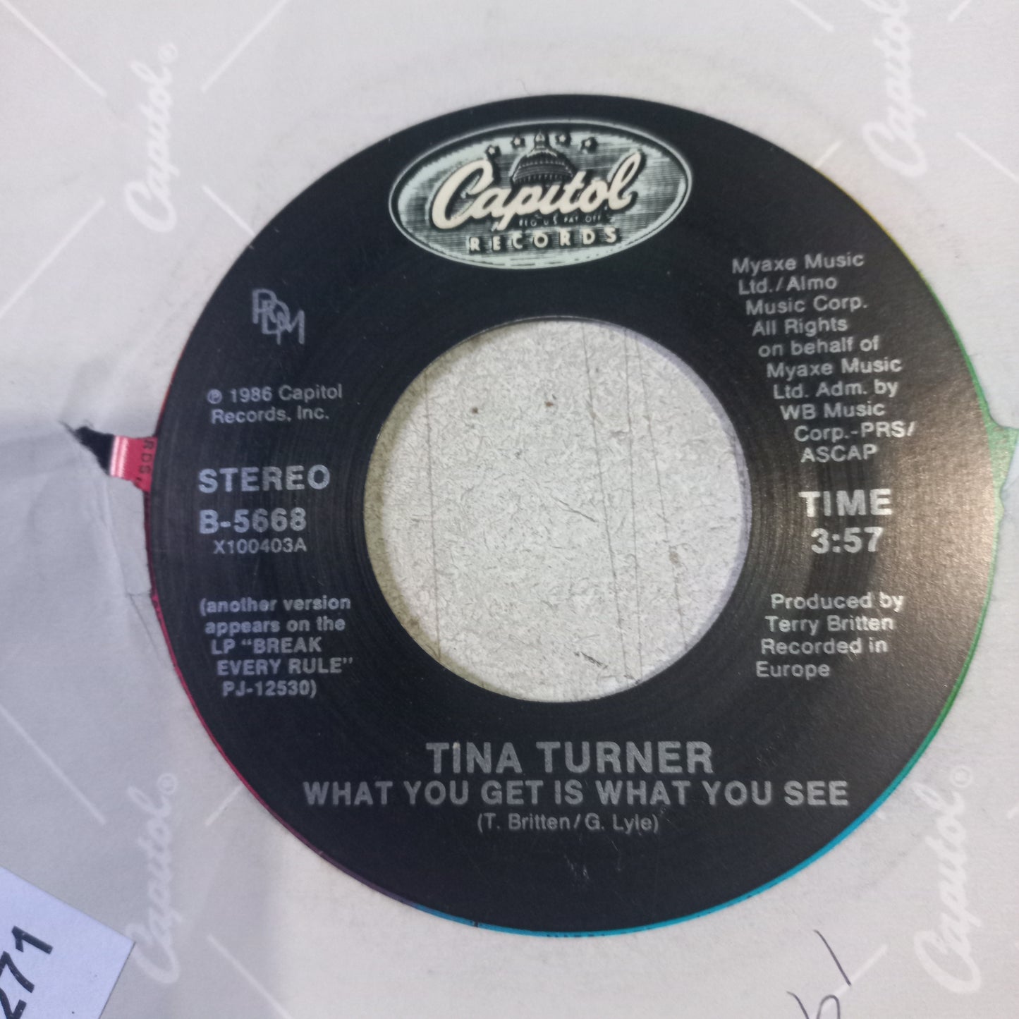 Tina Turner What You Get Is What You See Simple 7" Vg+ De Epoca