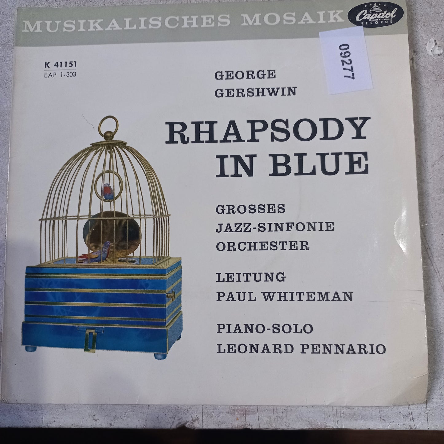Gershwin Rhapsody In Blue Simple 7" Vg+ De Epoca