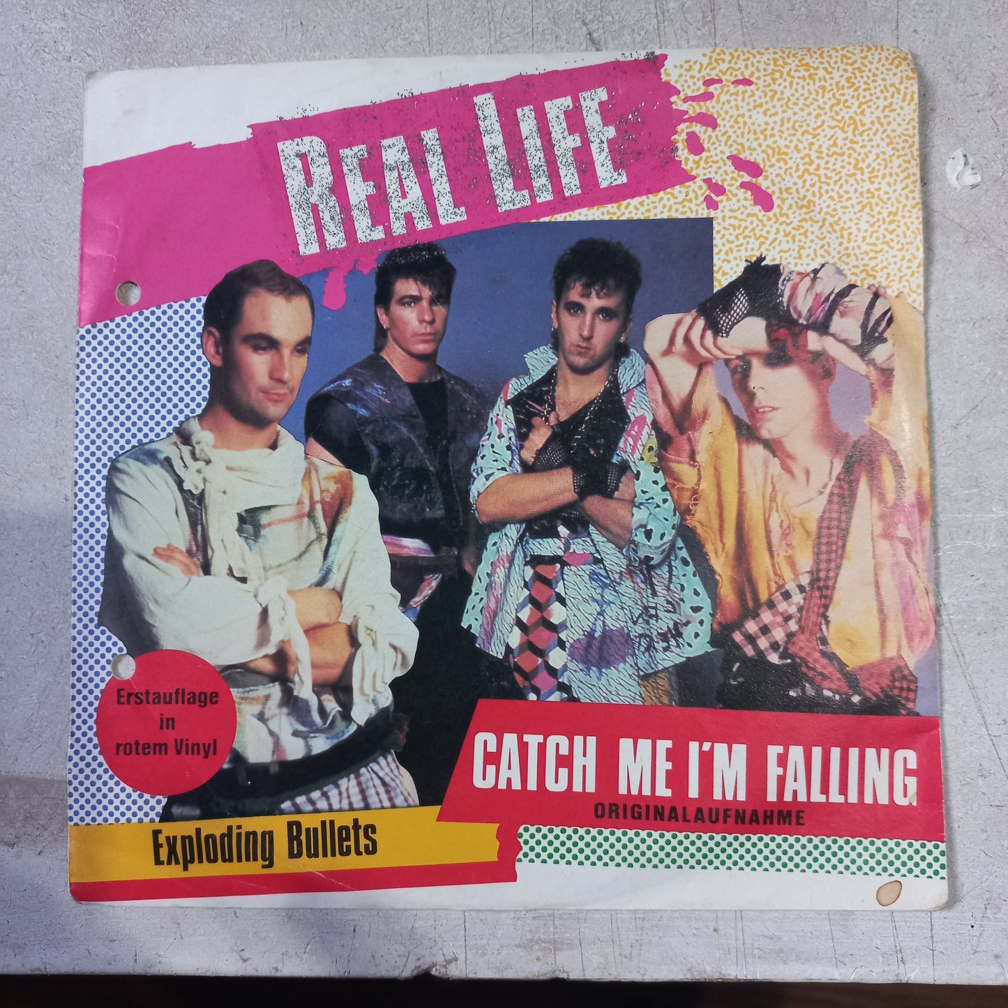 Real Life Catch Me Im Falling Simple 7" Vg+ De Epoca