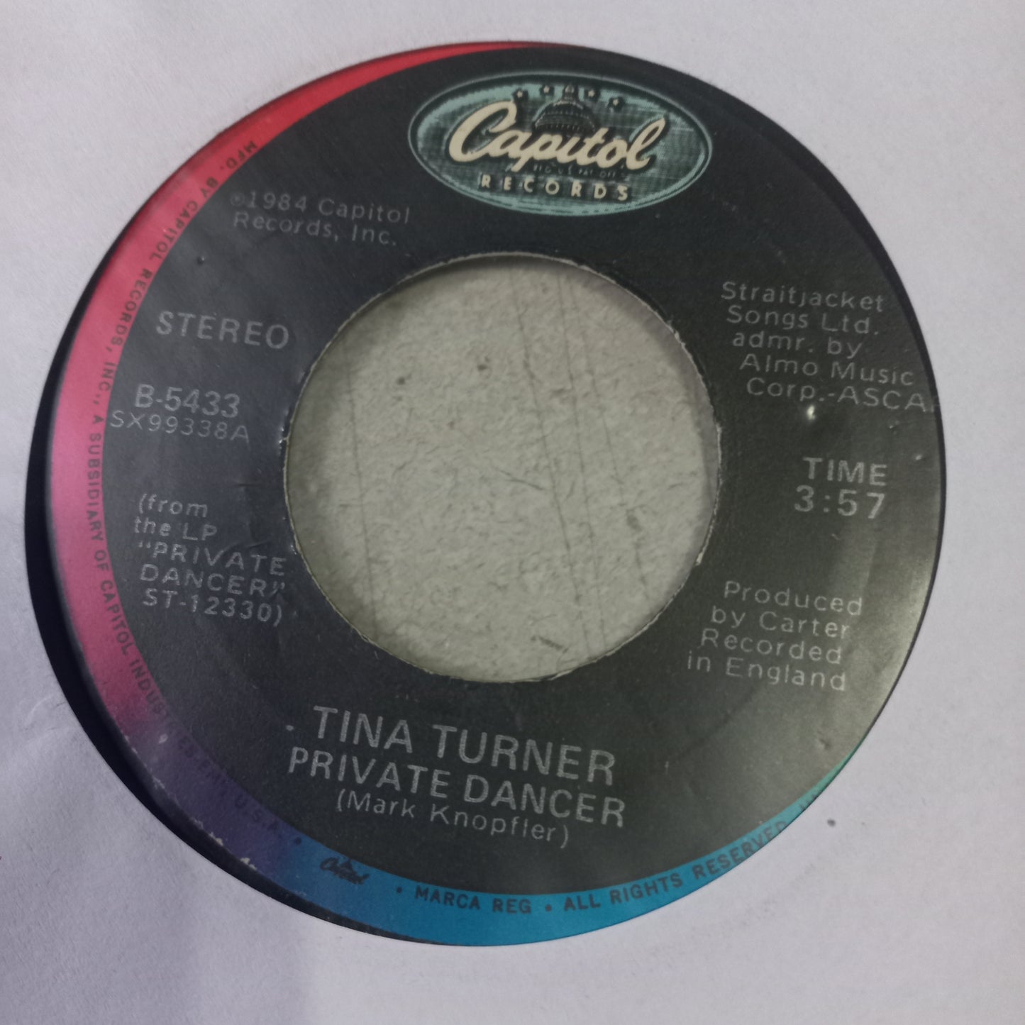 Tina Turner Private Dancer Simple 7" Vg+ De Epoca