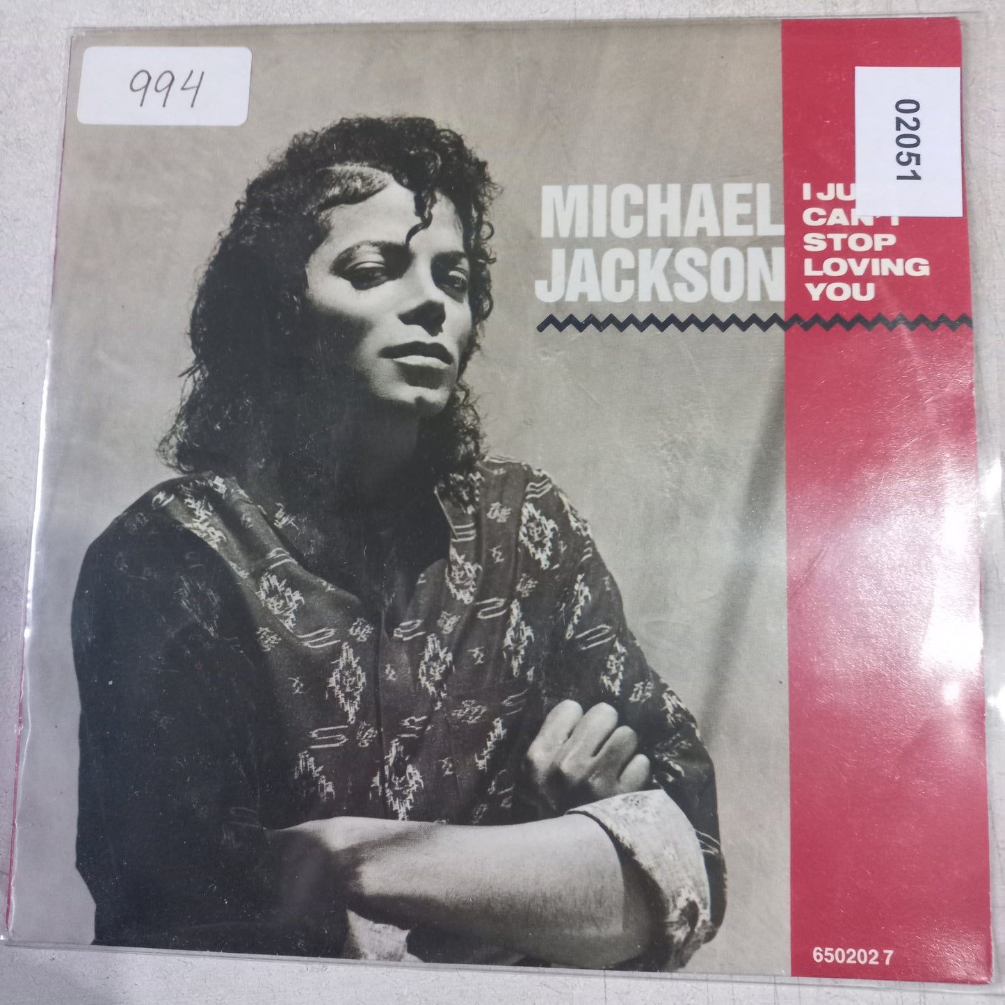 Michael Jackson I Just Cant Stop Loving You Simple 7" Vg+ De Epoca