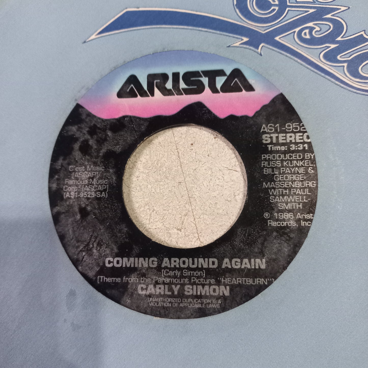 Carly Simon Coming Around Again Simple 7" Vg+ De Epoca