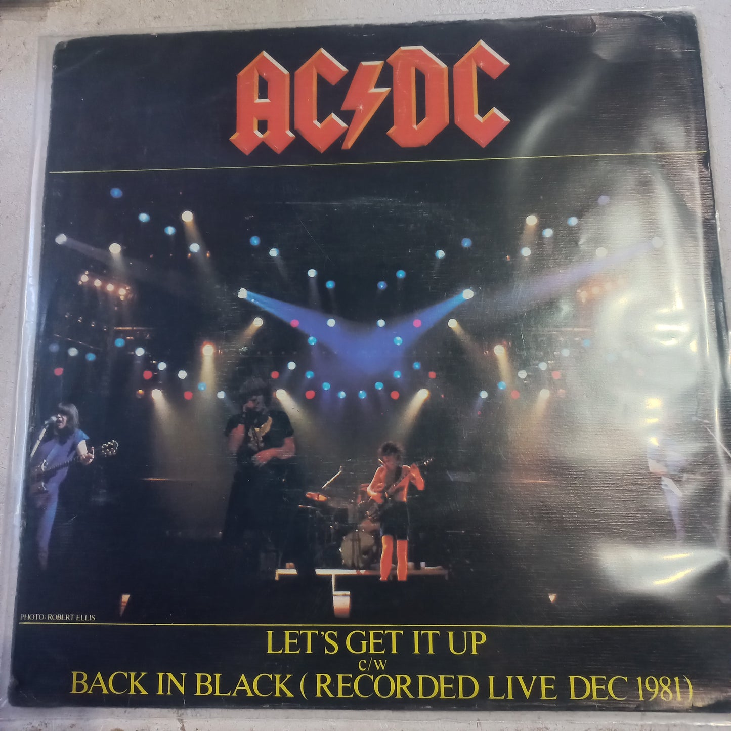 AC/DC Lets Get It Up Simple 7" Vg+ De Epoca