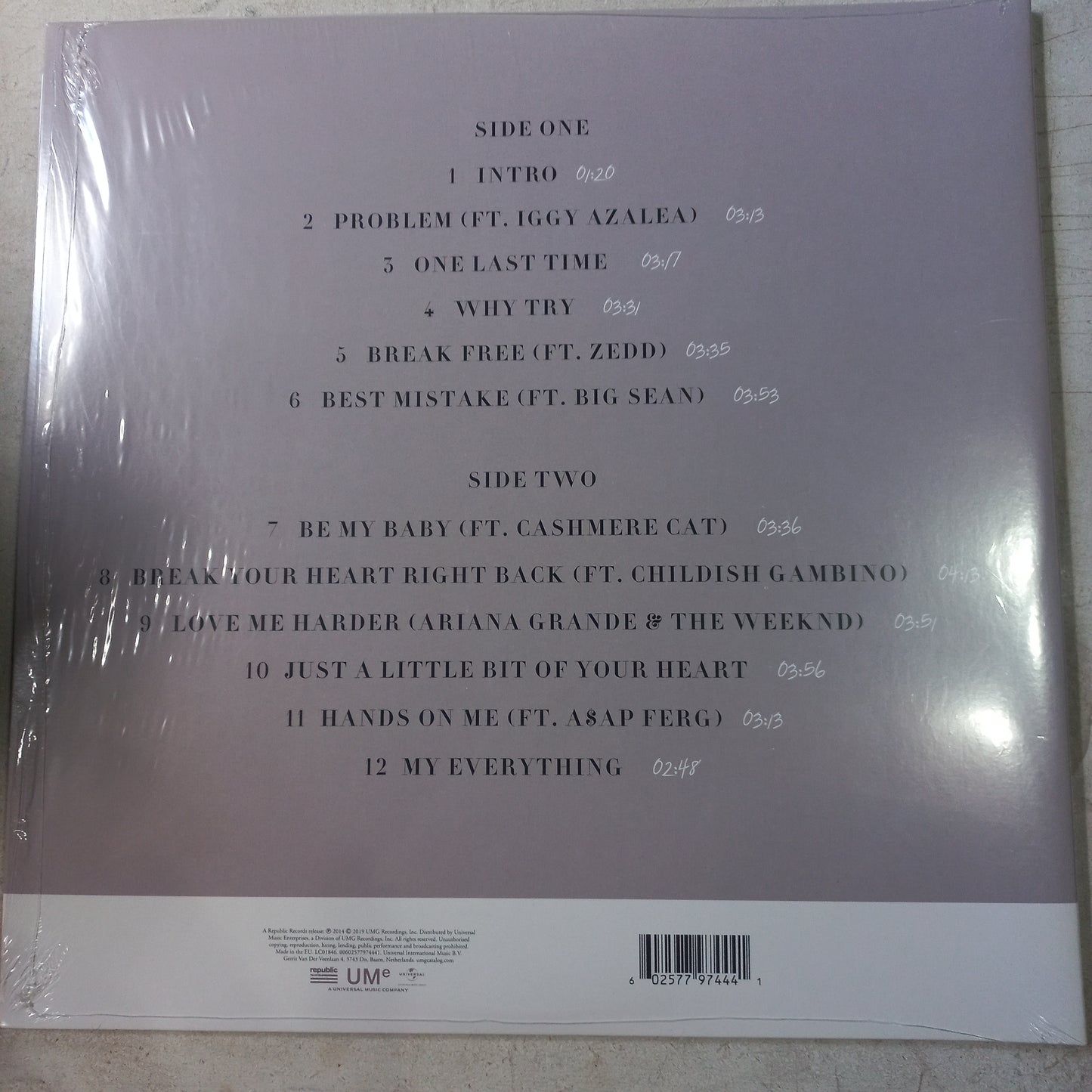 Ariana Grande My Everything Lp Mint