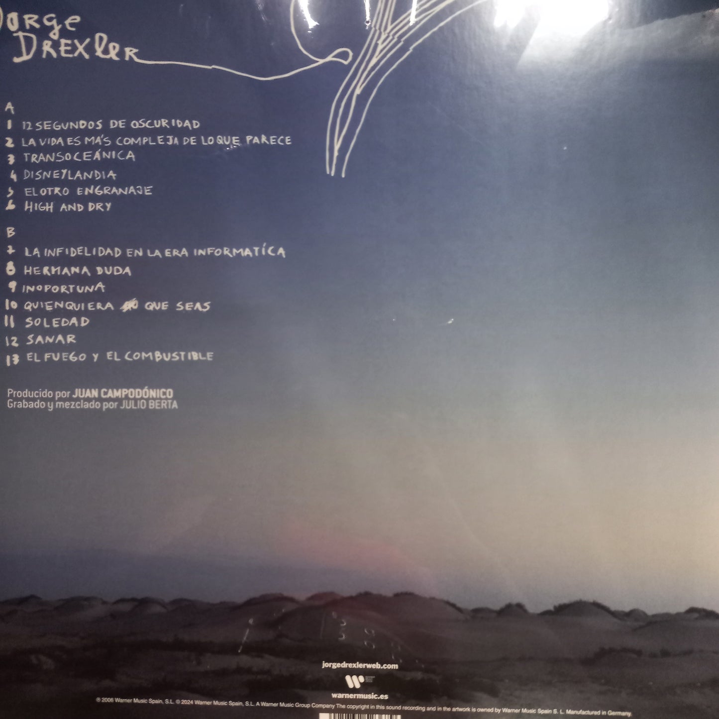 Jorge Drexler 12 Segundos de Oscuridad Greatest Hits Lp Mint