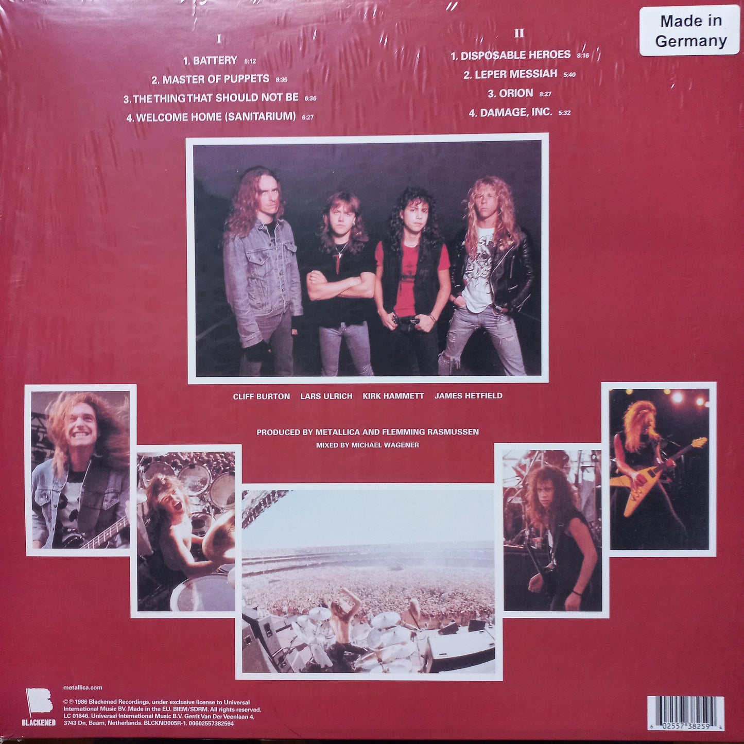 Metallica Master of Puppets Lp Mint