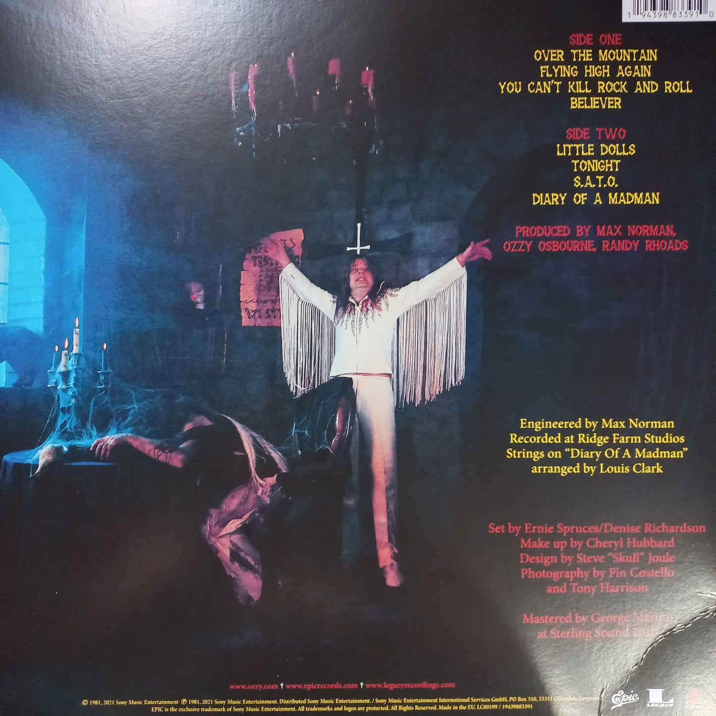 Ozzy Osbourne Diary of a Madman Lp Mint