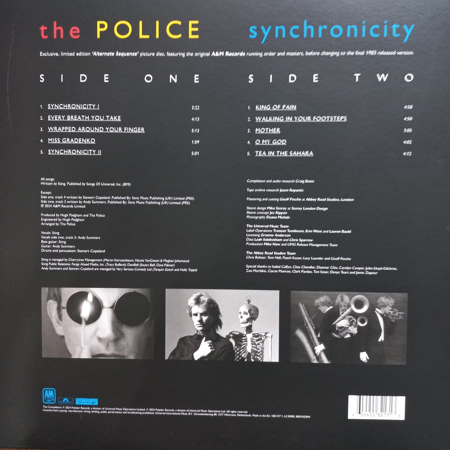 The Police Synchronicity Picture Lp Mint