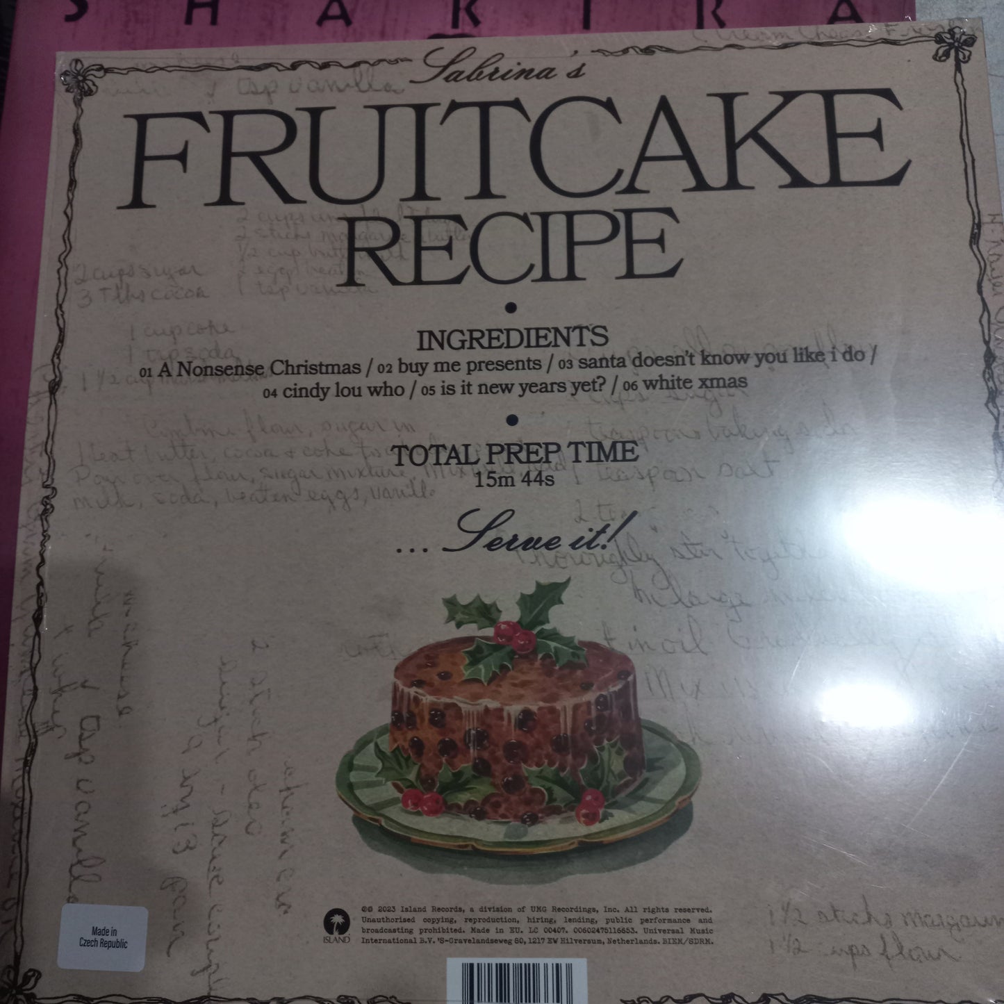 Sabrina Carpenter Fruitcake Recipe Lp Mint