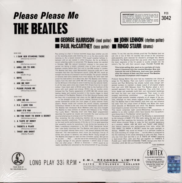 The Beatles Please Please Me LP Nuevo