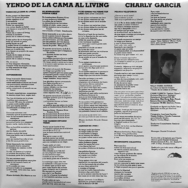 Charly Garcia Yendo de la Cama al Living Vinilo LP Nuevo Sellado
