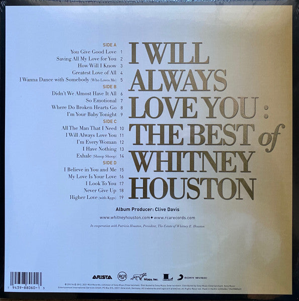 Whitney Houston The Best Of LP Nuevo